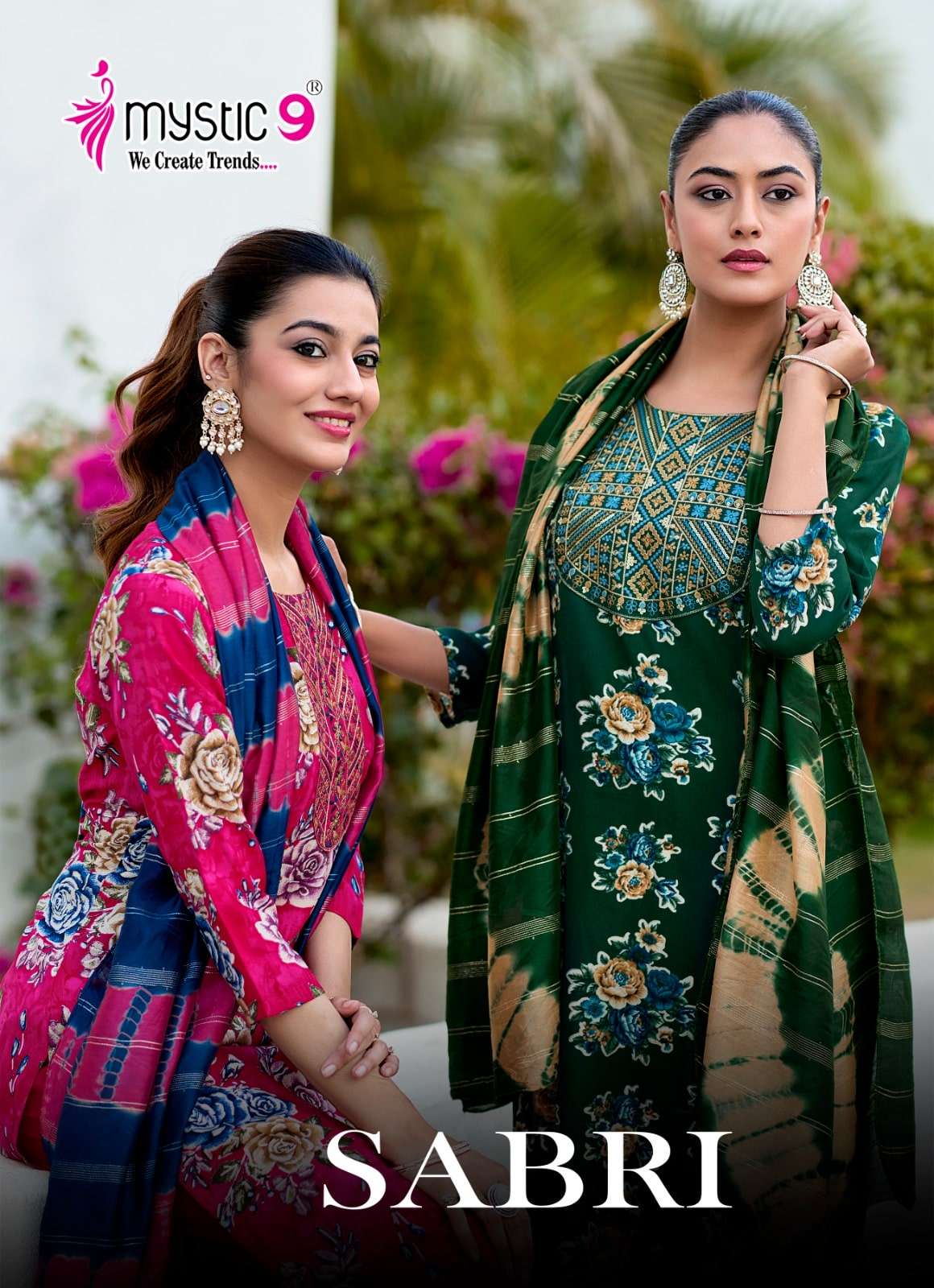 MYSTIC9 SABRI VOL-14 14001 TO 14008 SERIES RAYON PRINTED STITCHED DRESSES-00140