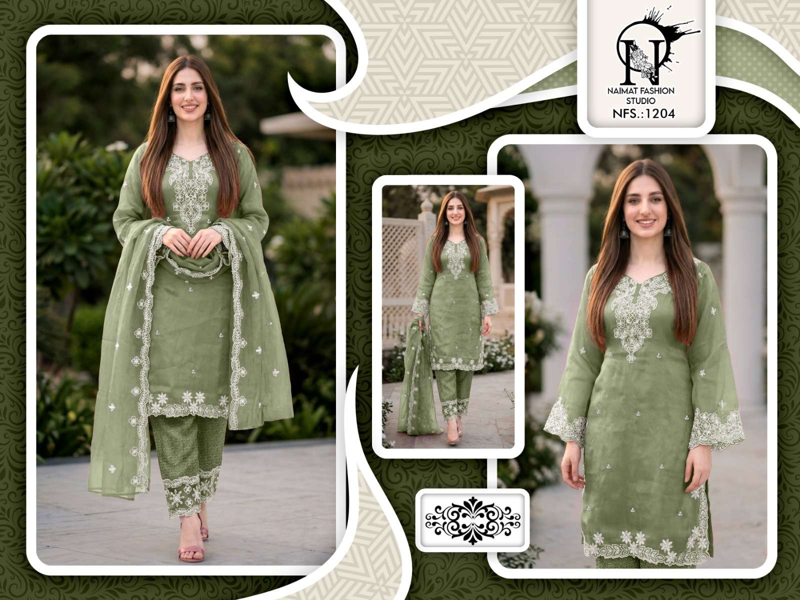 NAIMAT FASHION NFS-1204 COTTON WITH EMBROIDERY PAKISTANI DRESSES-00088