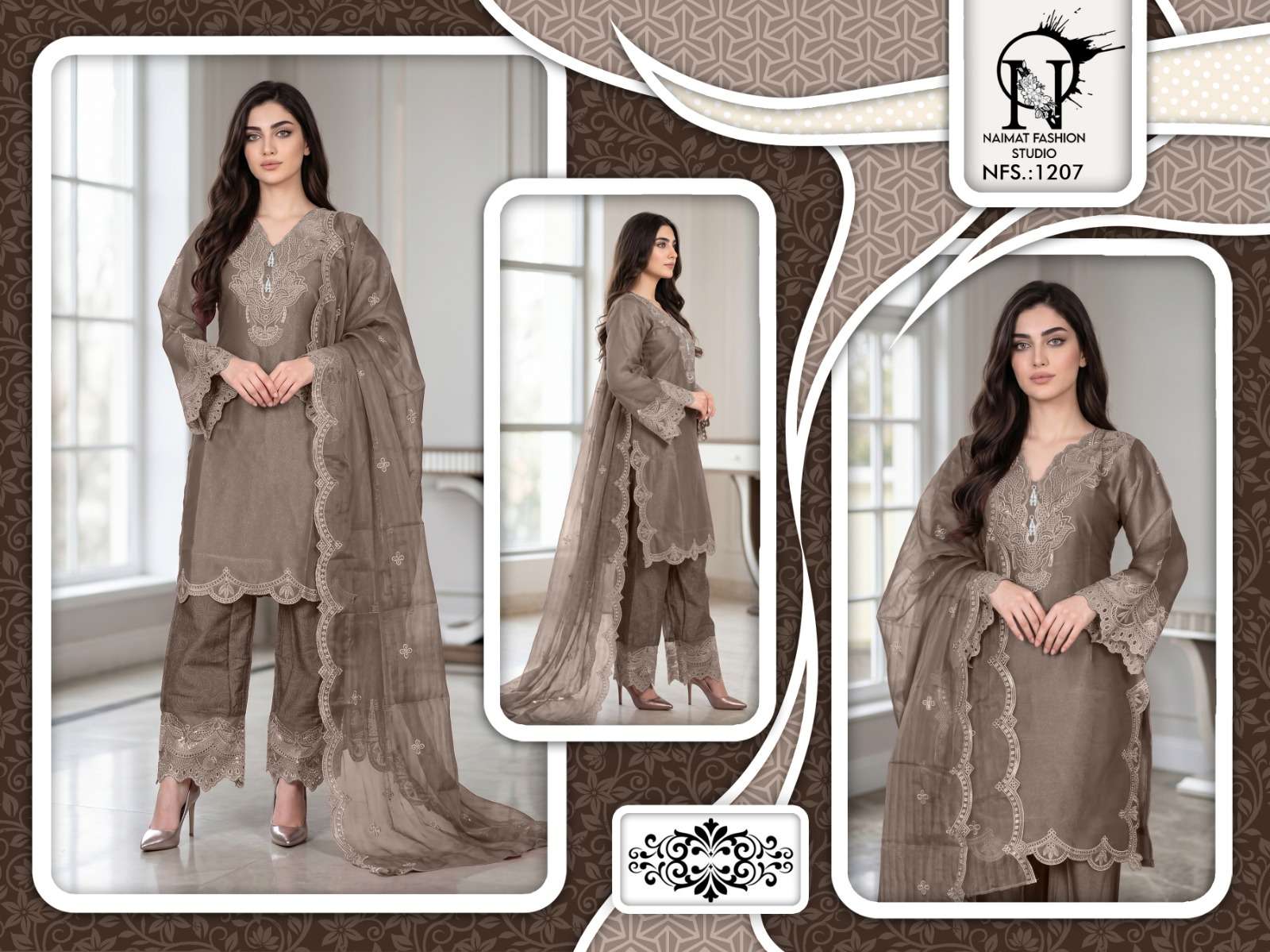 NAIMAT FASHION NFS-1207 COTTON EMBROIDERY PAKISTANI DRESSES-00088
