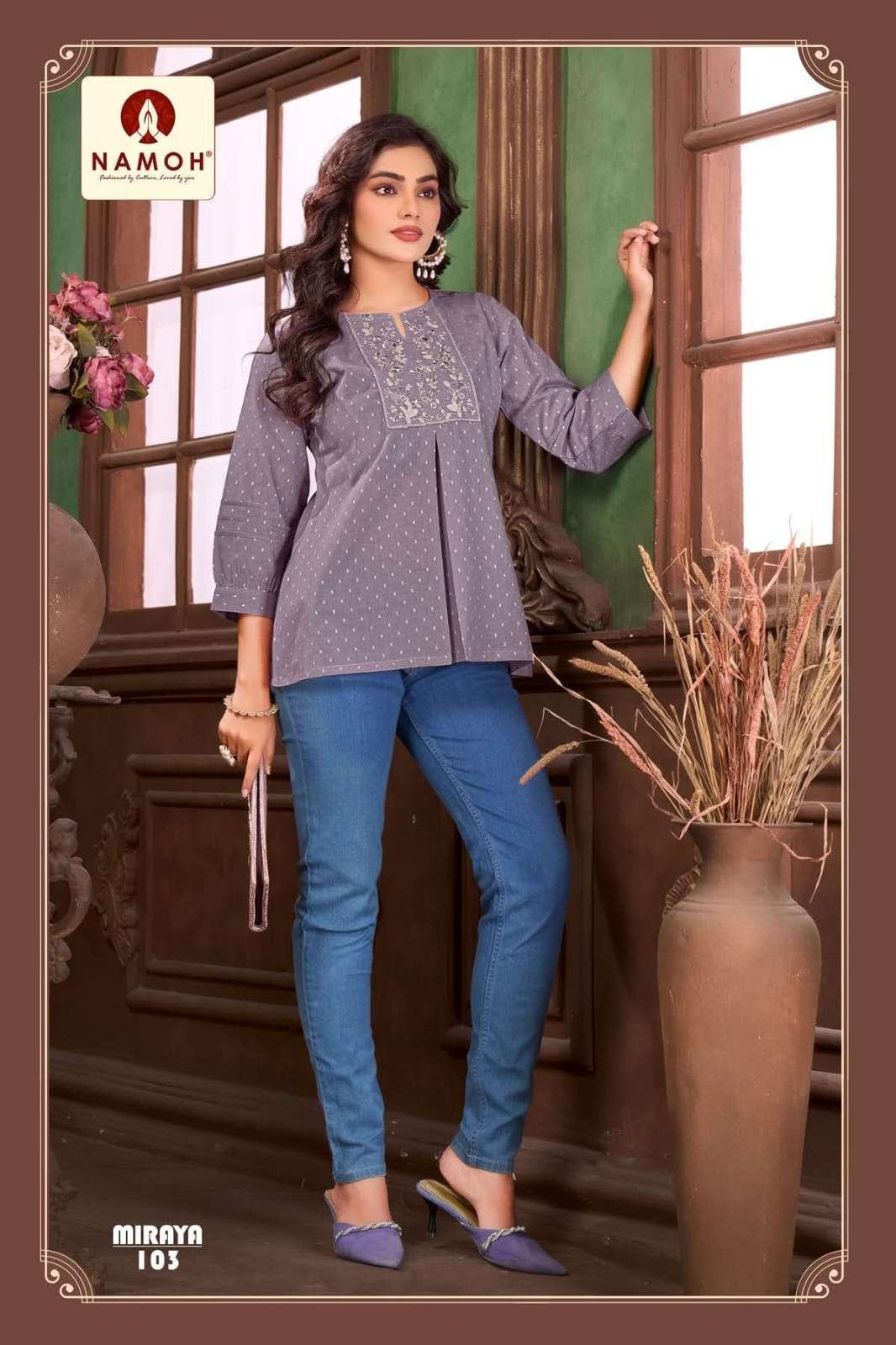 NAMOH MIRAYA 101 TO 106 SERIES COTTON PRINTED STITCHED TUNICS-00320