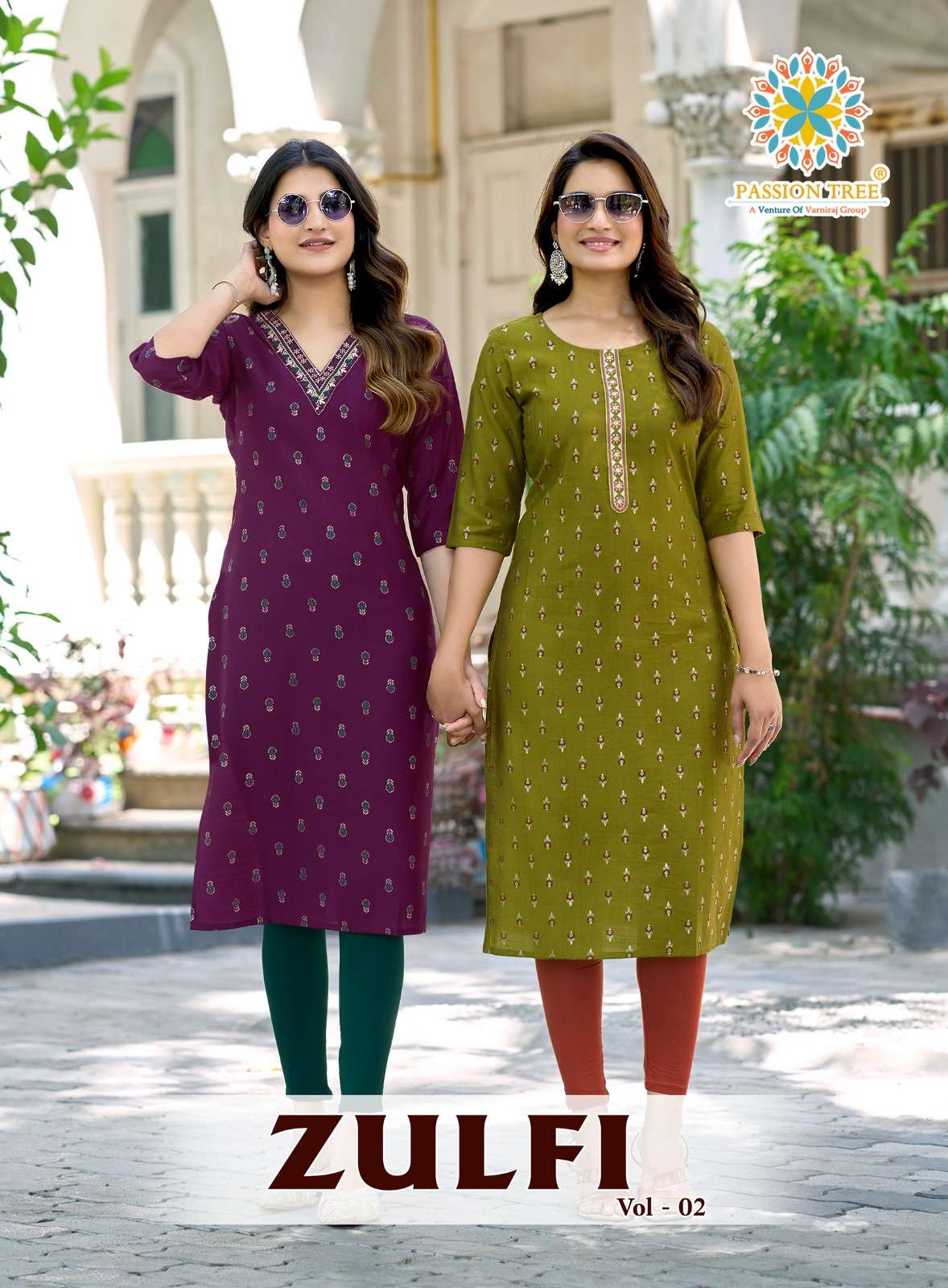 PASSION TREE ZULFI VOL-02 2001 TO 2008 SERIES VATICAN PRINTED STITCHED KURTIS-00014