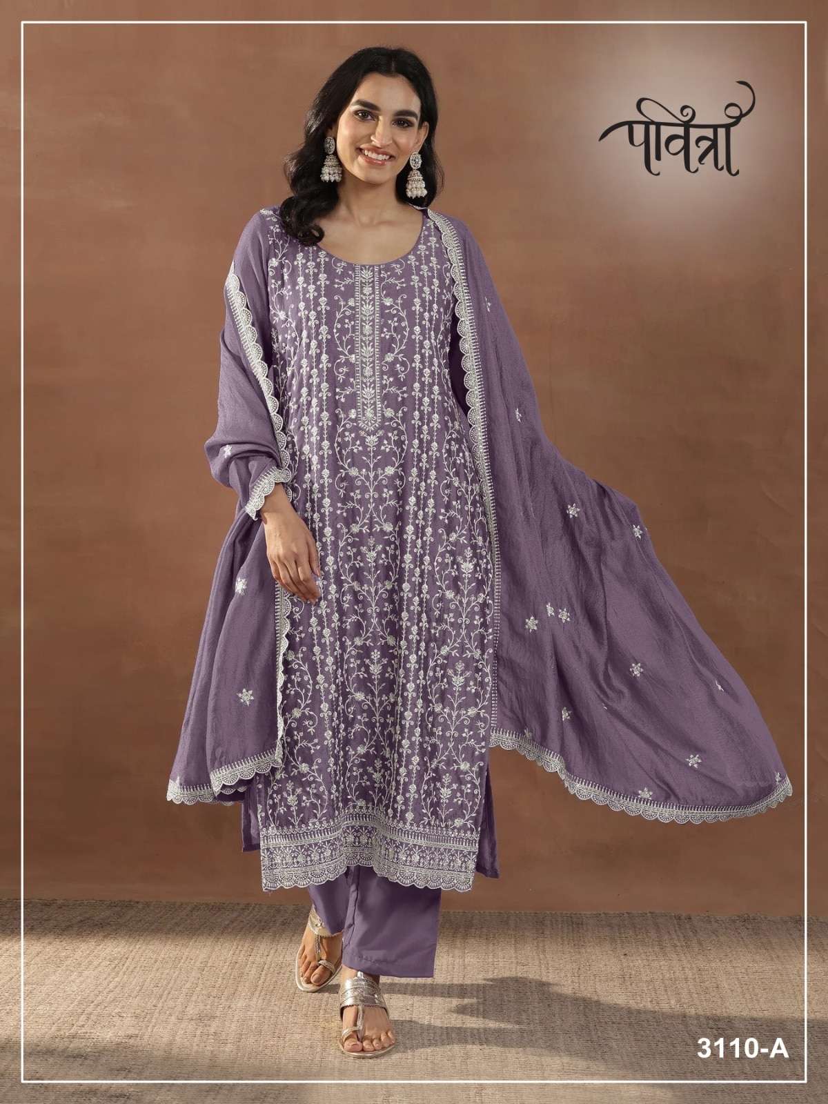 PAVITRA HIT BY ASLIWHOLESALE RANGOLI CRUSH SILK WITH EMBROIDERY DRESSES - 00265