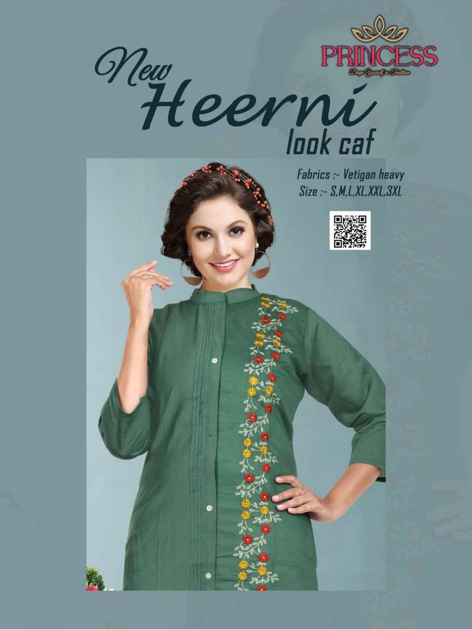 PRINCESS HEERNI 1001 TO 1006 SERIES VATICAN SILK STITCHED KURTIS-00320