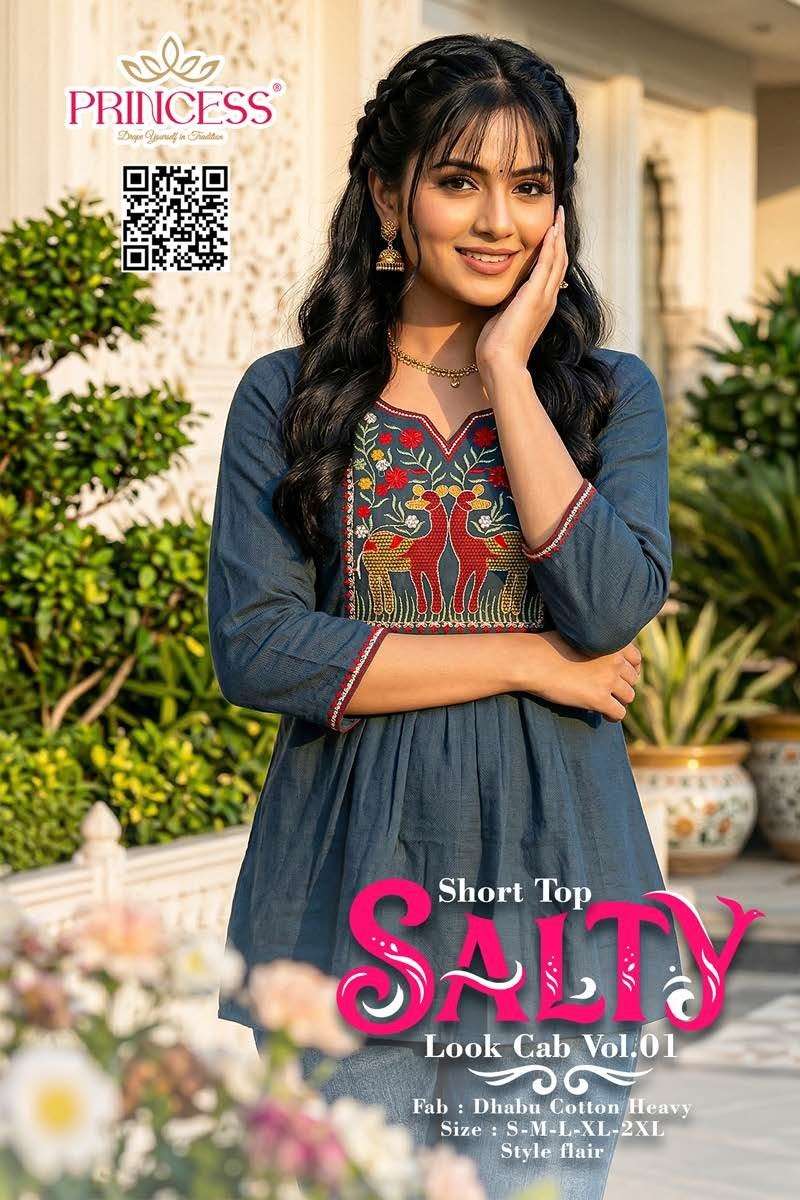 PRINCESS SALTY 101 TO 106 SERIES COTTON STITCHED KURTIS-00320