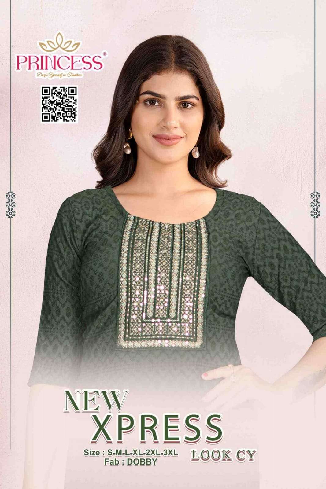  PRINCESS XPRESS 101 TO 106 SERIES FANCY EMBROIDERY STITCHED KURTIS-00320