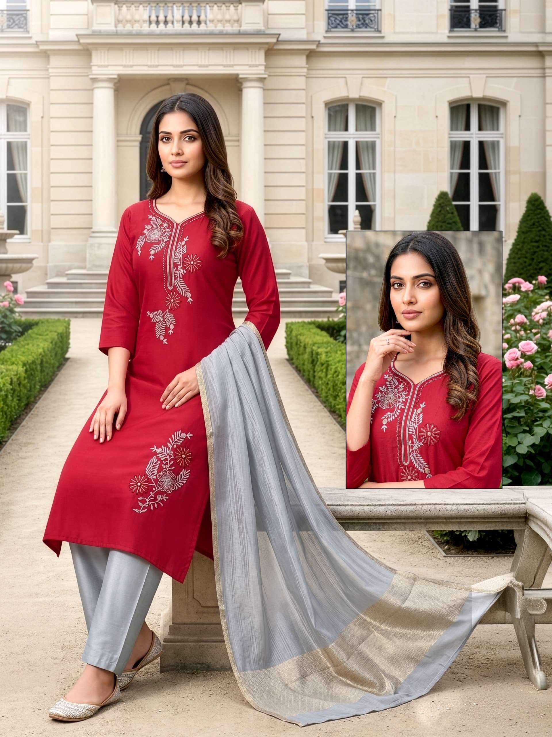 PRISHA NX BY ASLIWHOLESALE ROMAN SILK STITCHED DRESSES - 00320