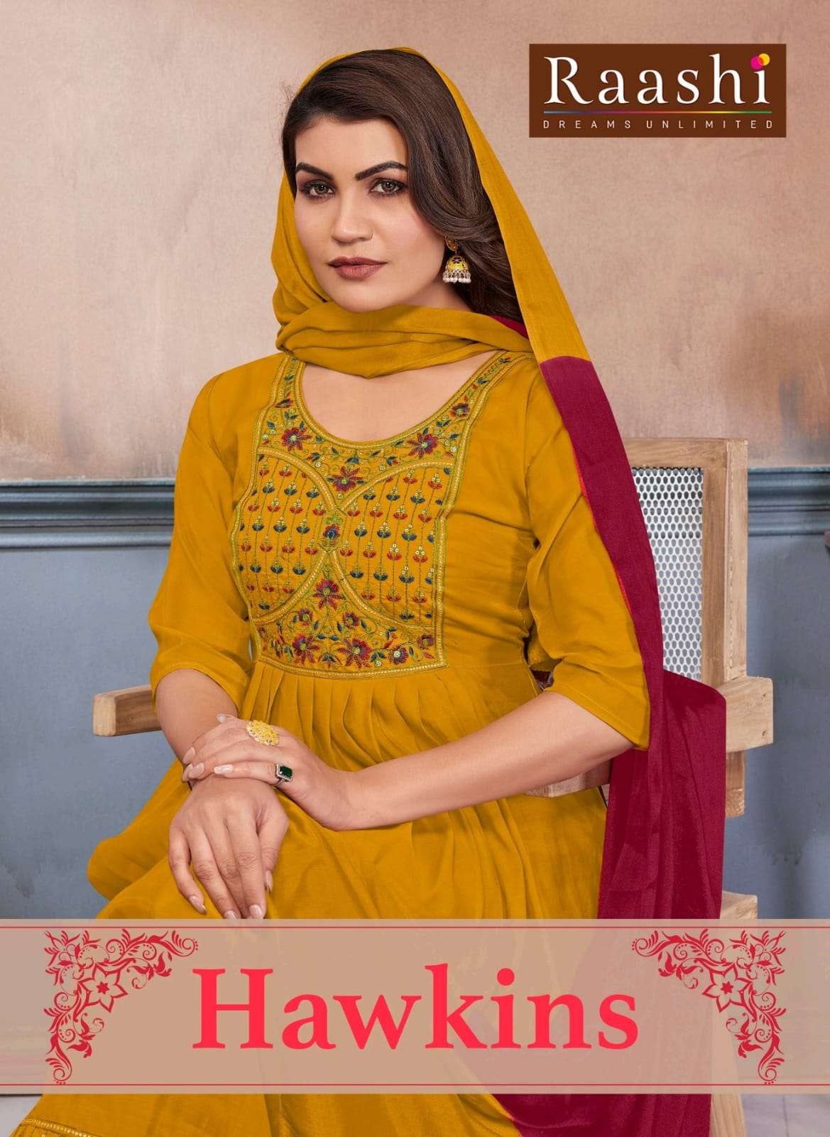 RAASHI HAWKINS MAL CHANDERI STITCHED DRESSES - 00320