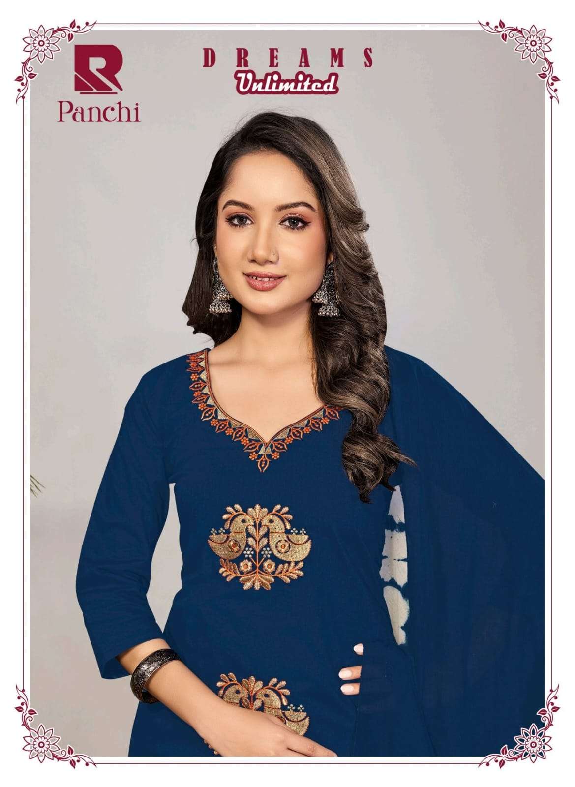 RAASHI PANCHI DHABU COTTON EMBROIDERY STITCHED DRESSES - 00320