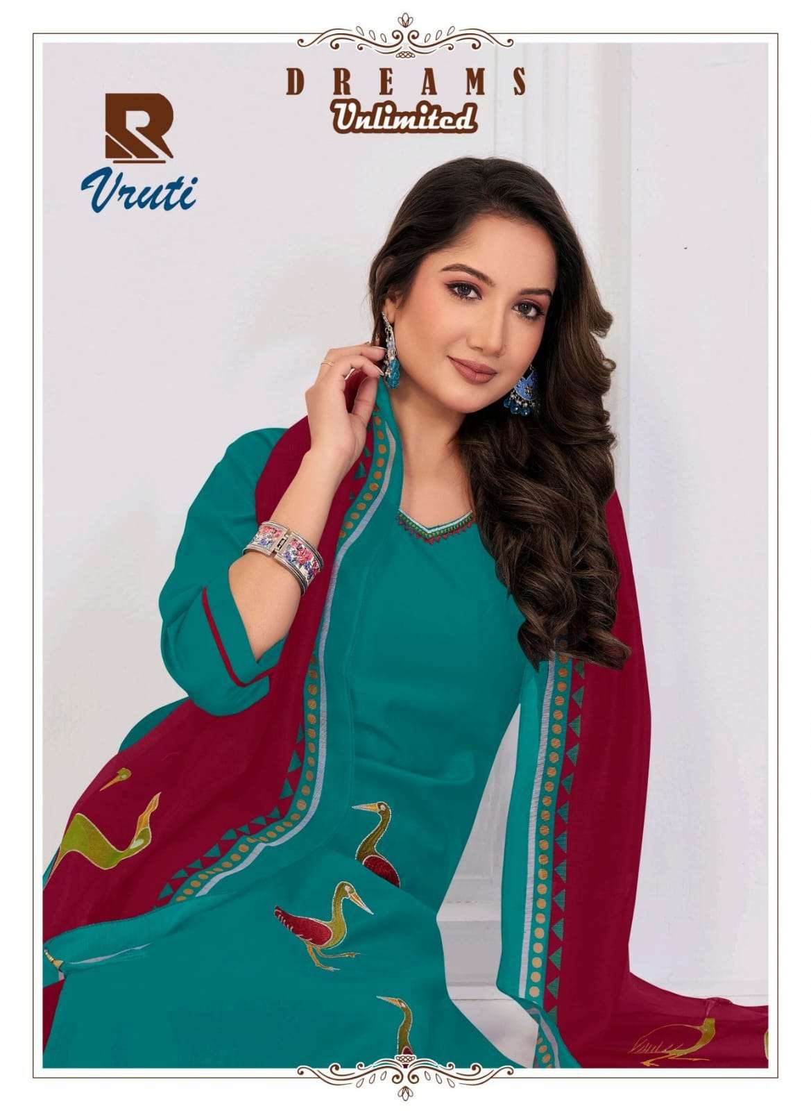 RAASHI VRUTI 17001 TO 17008 SERIES SILK PRINTED STITCHED DRESSES - 00320