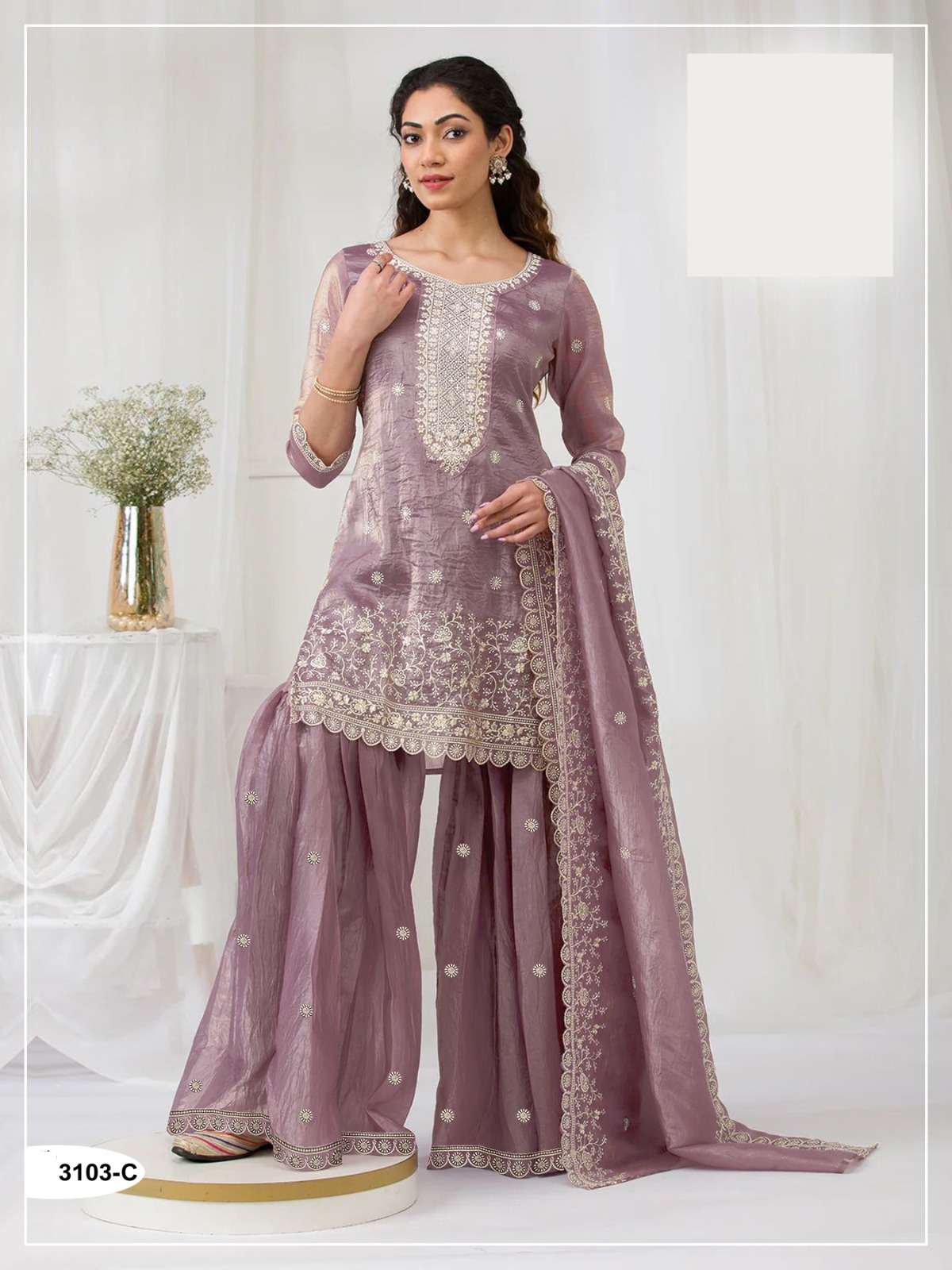 RADHA BY ASLIWHOLESALE GEORGETTE EMBROIDERY WITH SEQUNCE DRESSES - 00265