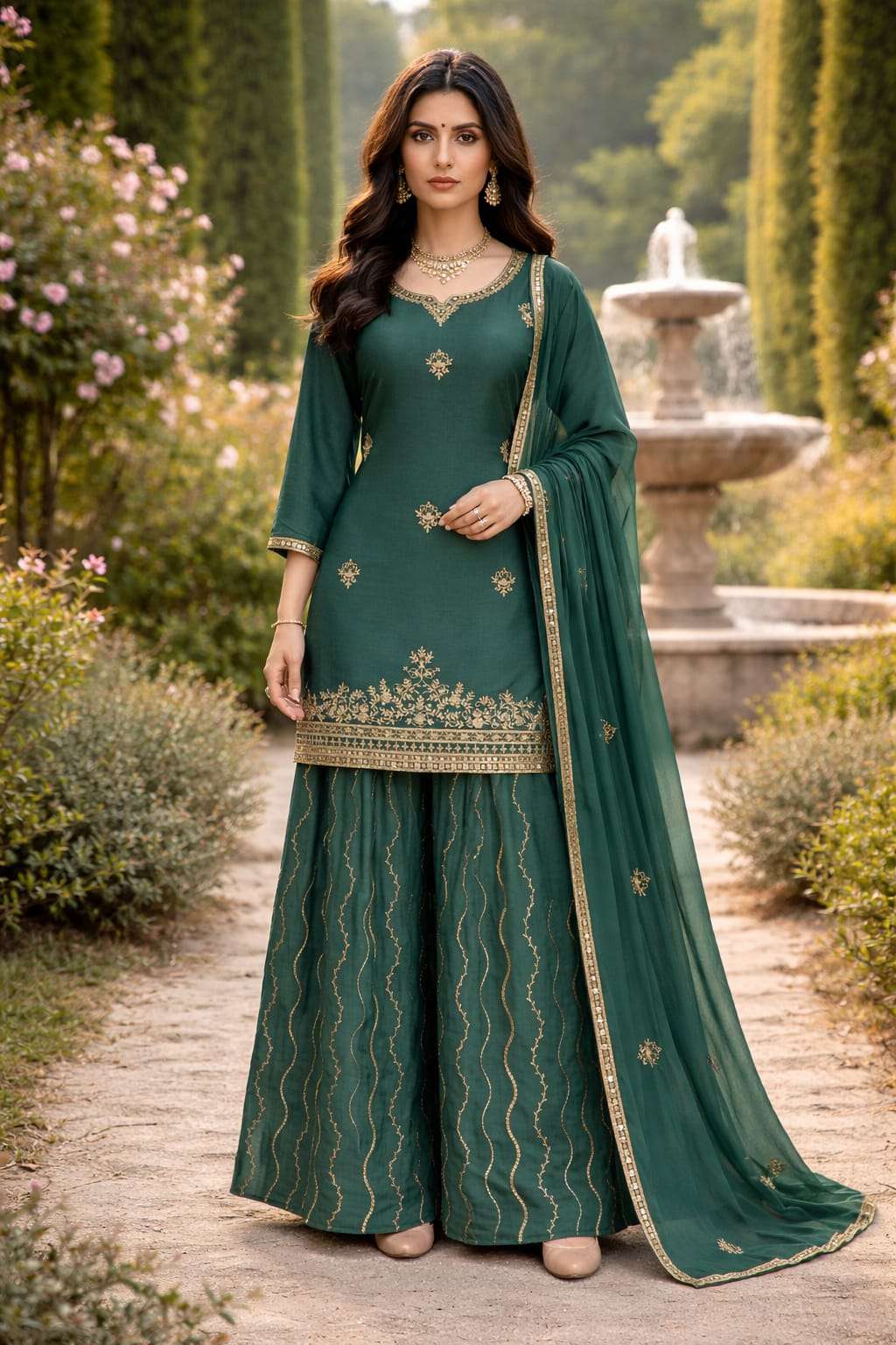 RADHA VOL-2 BY ASLIWHOLESALE CHINON WITH EMBROIDERY SEQUNCE WORK -00265