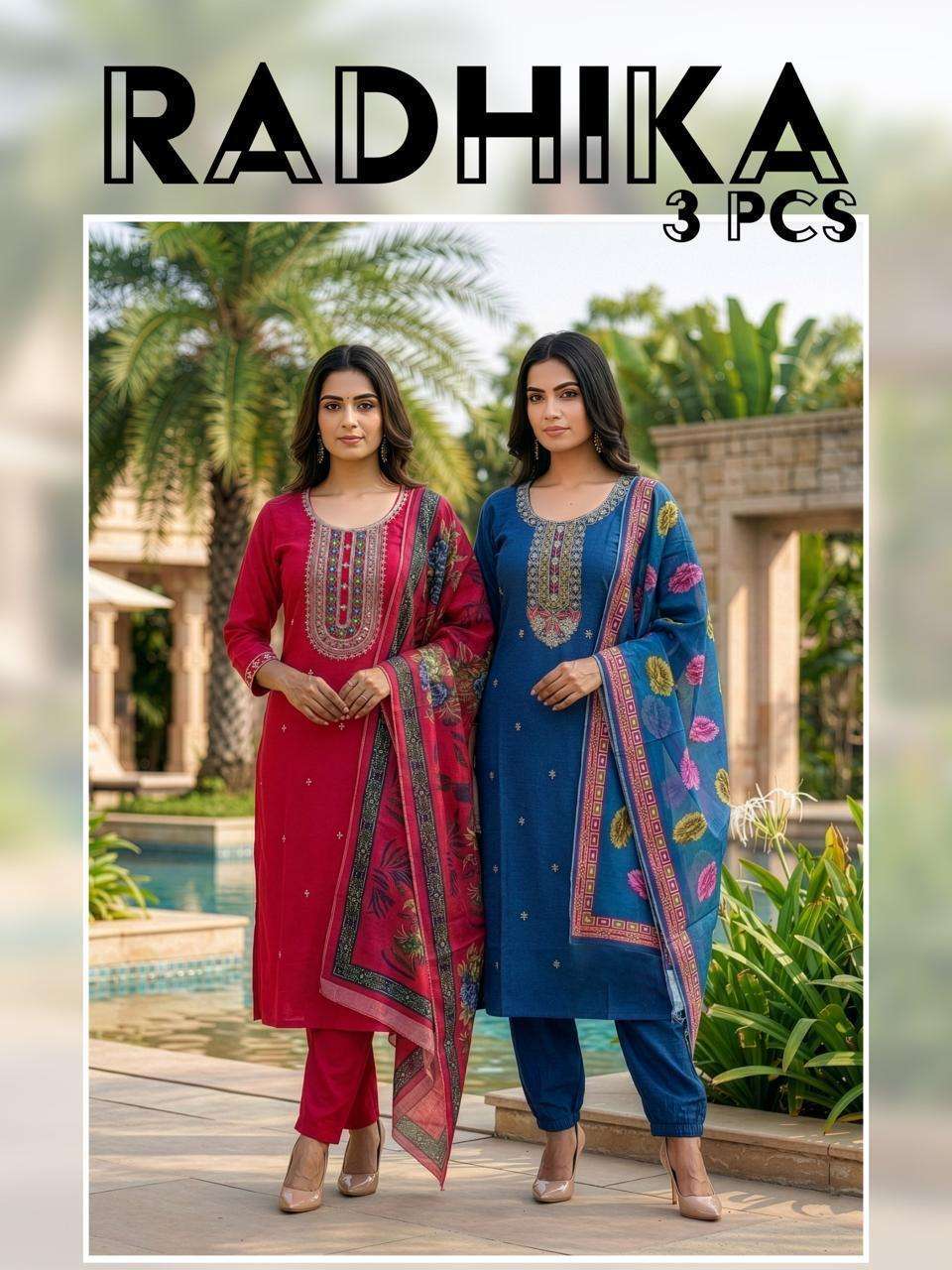 RADHIKA BY ASLIWHOLESALE VARTICAN EMBROIDERY STITCHED DRESSES -00320