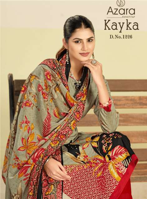 RADHIKA FASHION AZARA KAYKA A TO D SERIES COTTON PRINTED EMBROIDERY DRESSES SET-00011