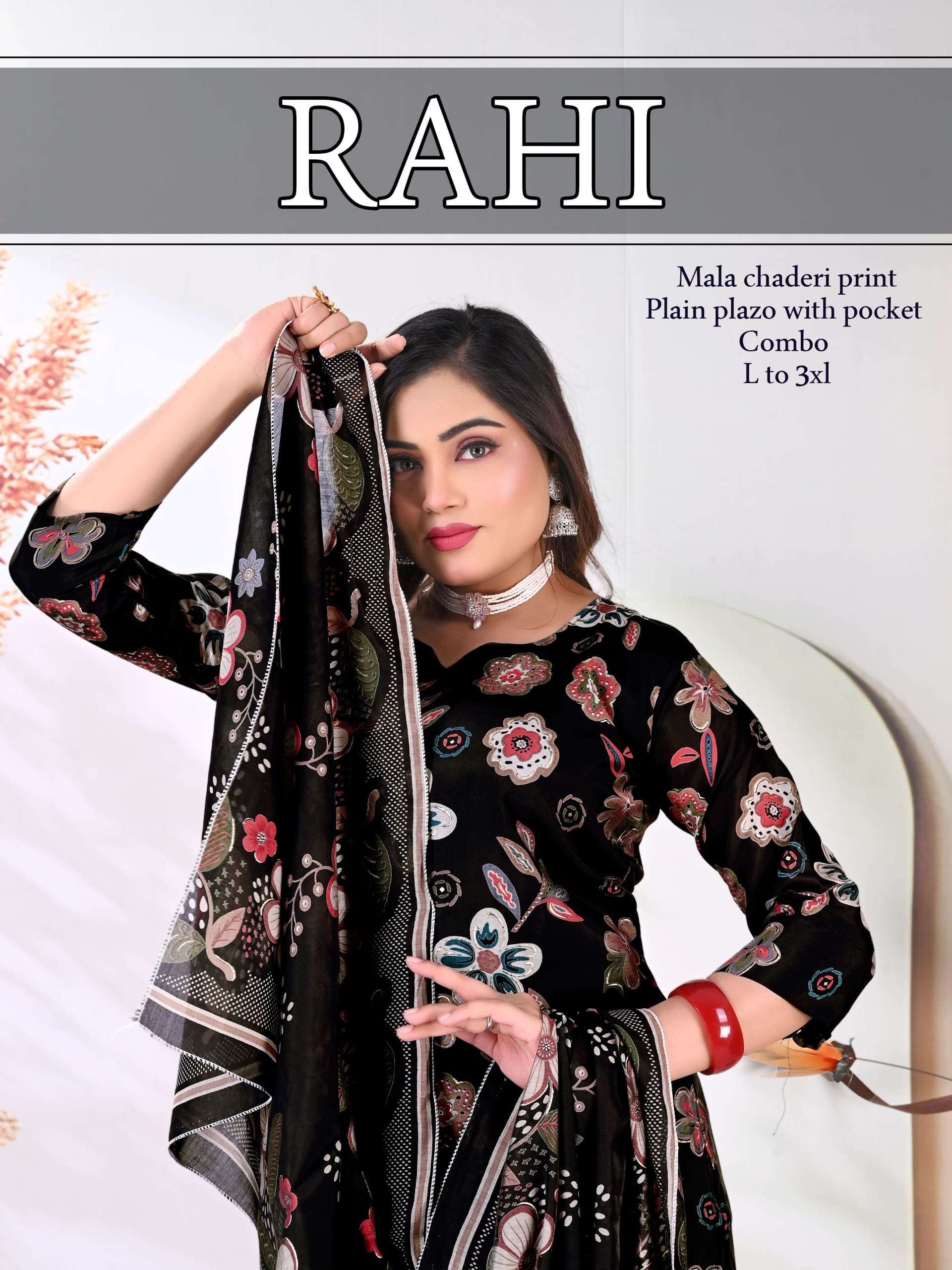 RAHI BY ASLIWHOLESALE MAL CHANDERI PRINTED STITCHED DRESSES -00320