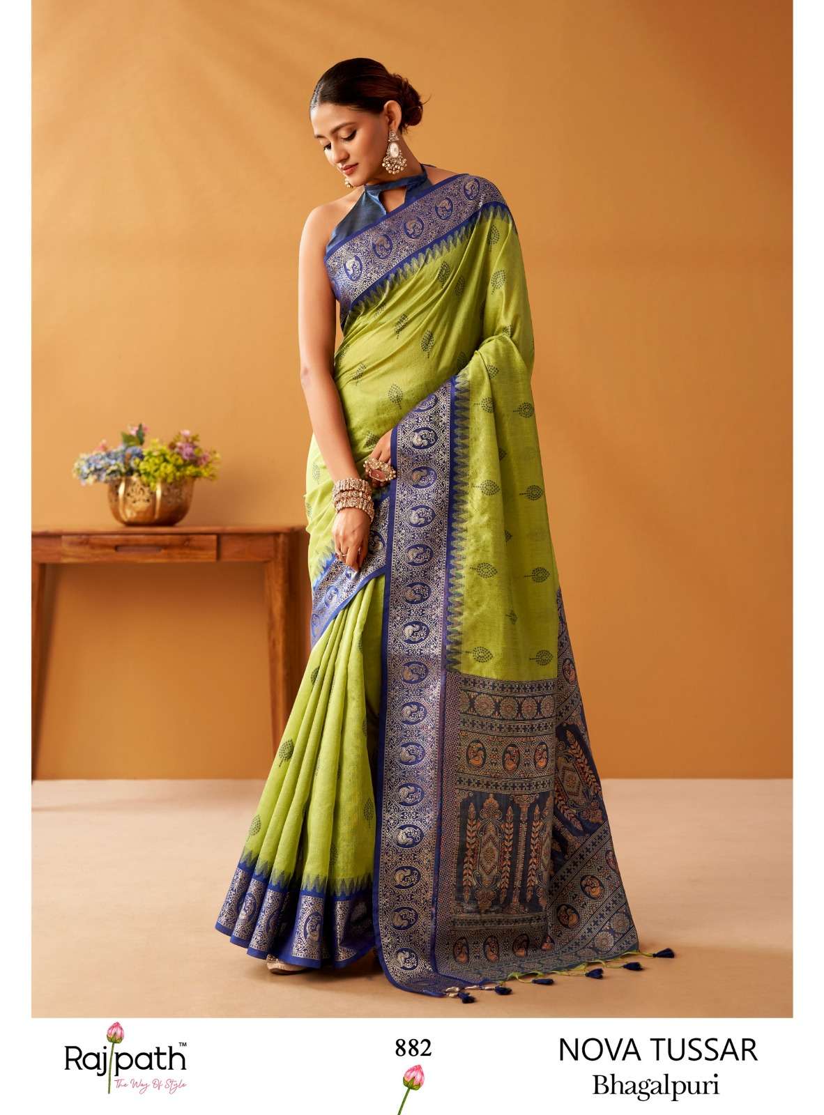 RAJPATH NOVA TUSSAR 882 TO 887 SERIES COTTON PRINTED POCHAMPALLI  SAREES-00004