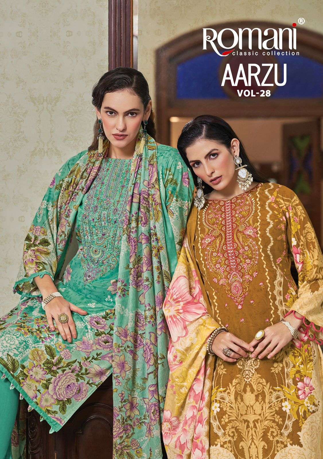 ROMANI AARZU VOL-28 001 TO 008 SERIES PREMIUM COTTON PRINTED DRESSES-00011