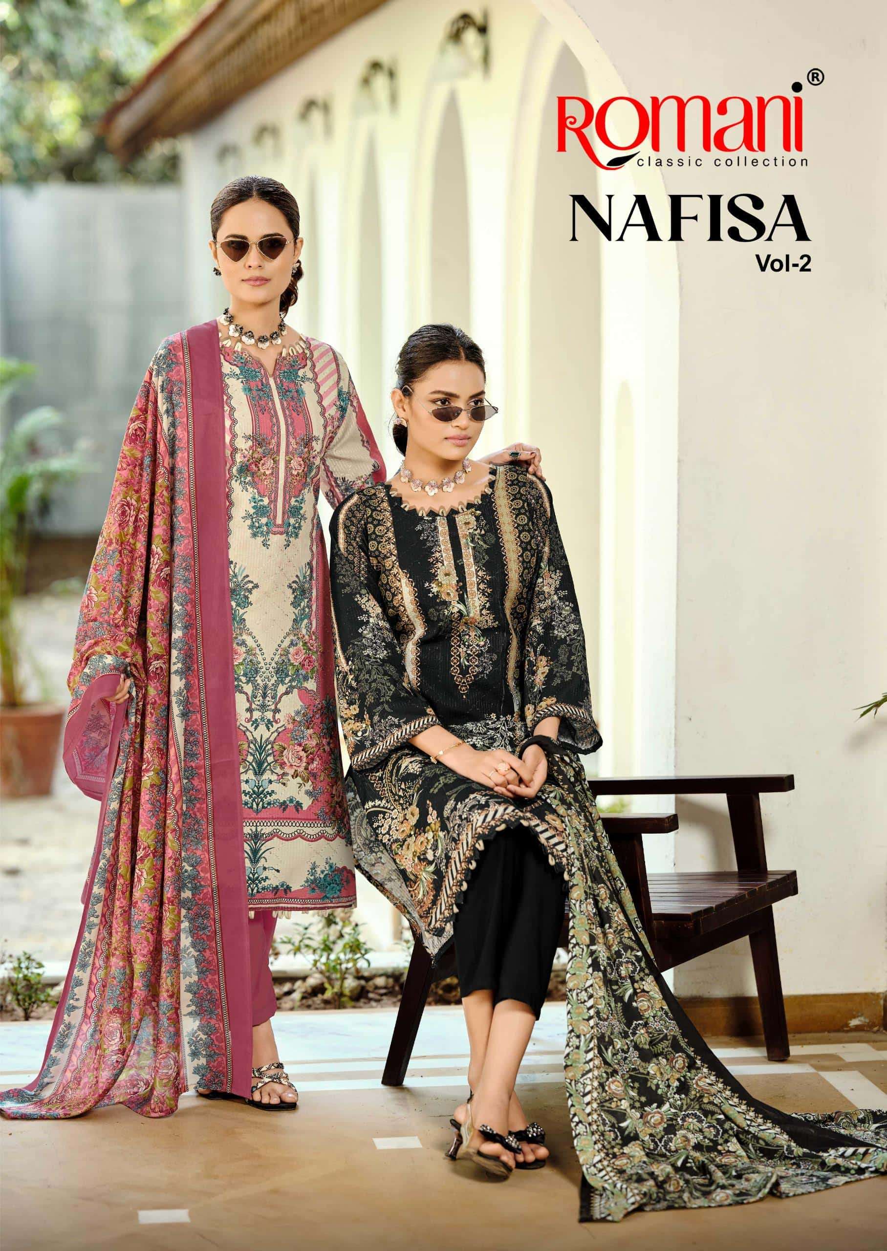 ROMANI NAFISA VOL-2 001 TO 008 SERIES COTTON PRINTED PAKISTANI SUIT SET-00062
