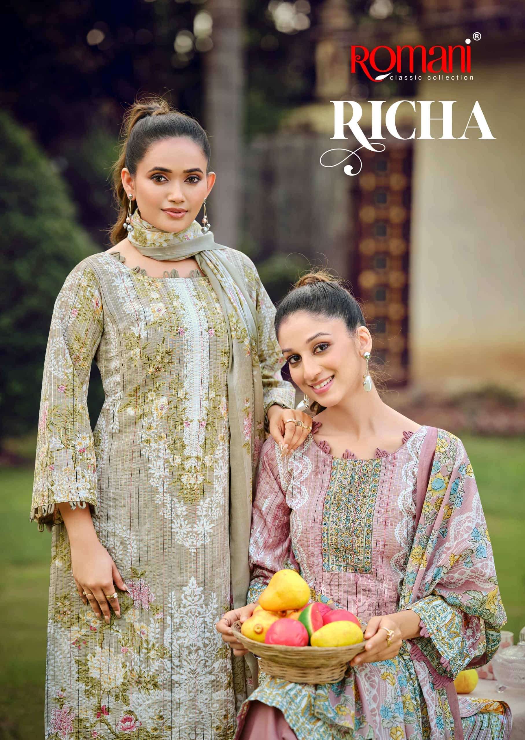 ROMANI RICHA 001 TO 008 SERIES SOFT COTTON PRINTED PAKISTANI SUIT SET-00201