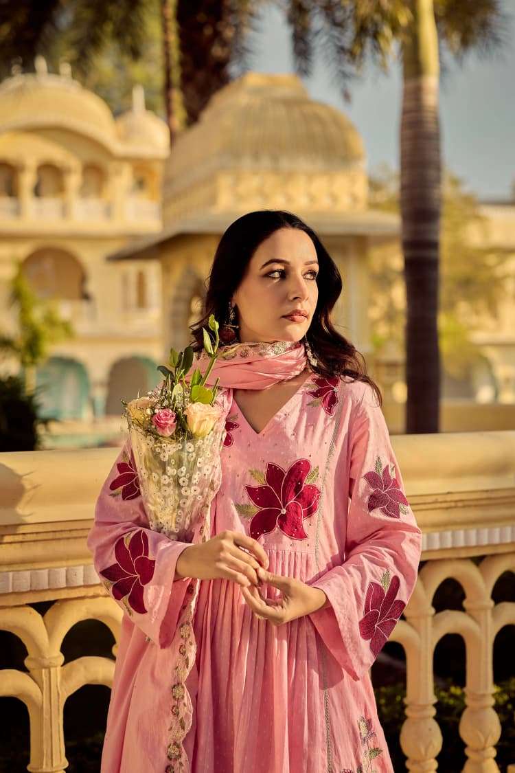 RUHIKA BY ASLIWHOLESALE COTTON SEQUNCE EMBROIDERY DRESSES-00264