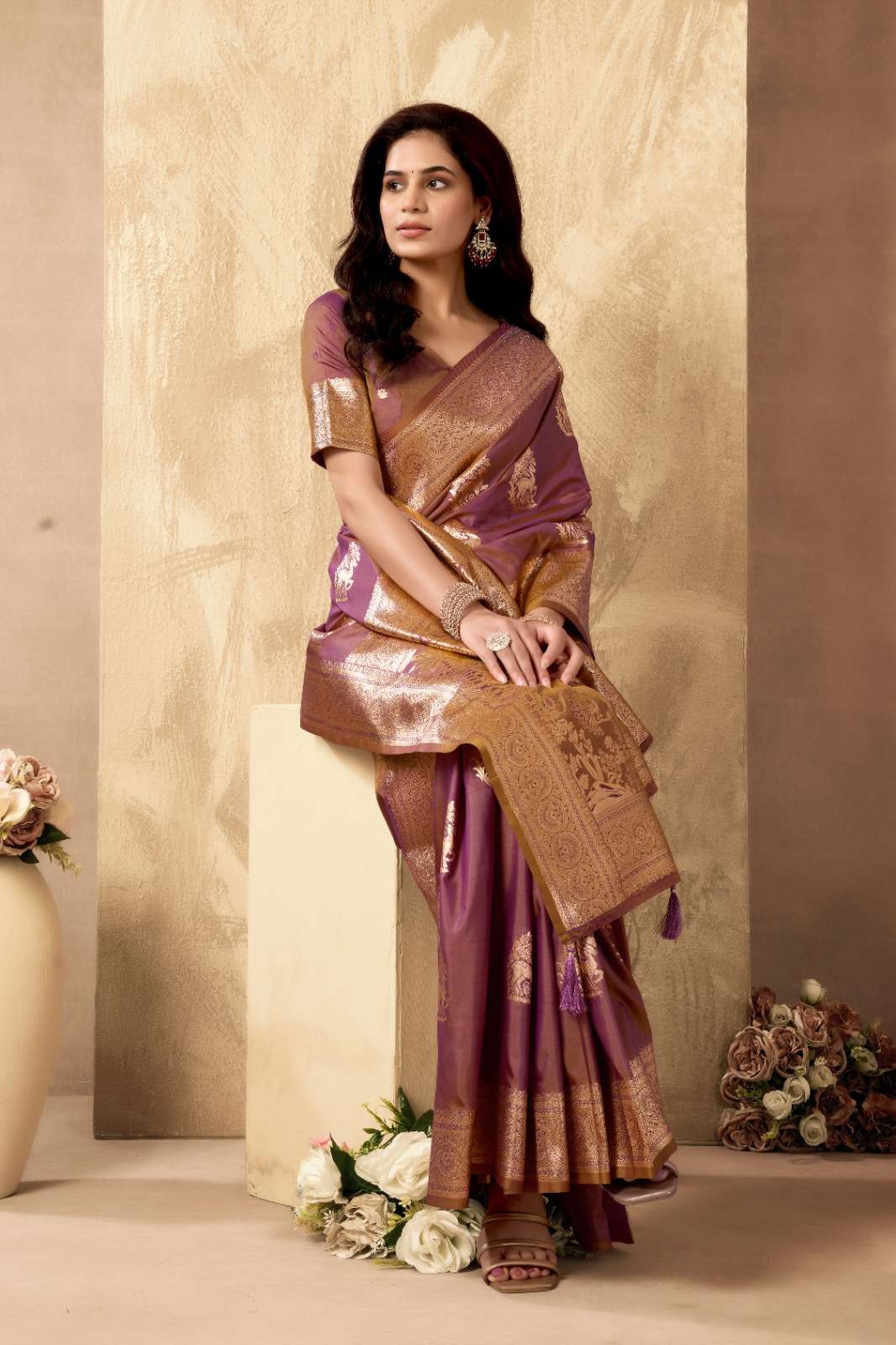 SABYASACHI BY ASLIWHOLESALE SILK ZARI WEAVING SAREES-00321