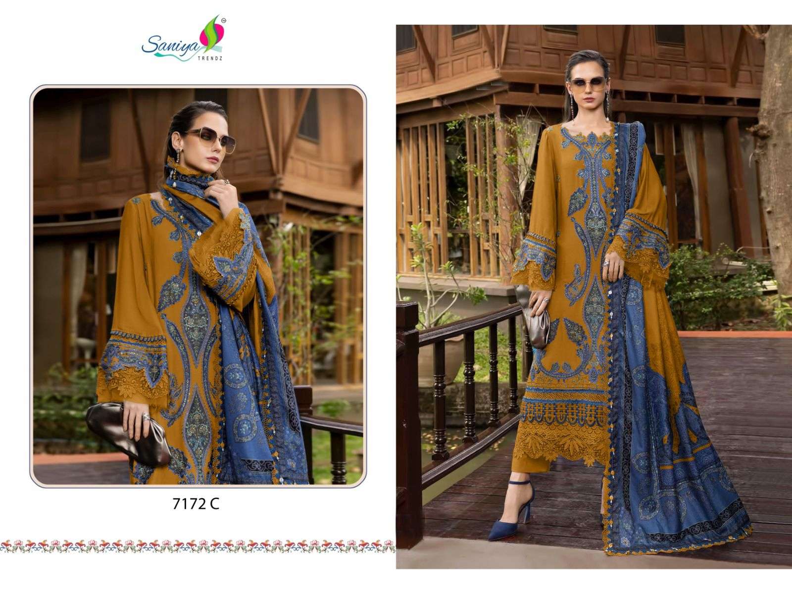 SANIYA TRENDZ 7172 RAYON COTTON PRINTED PAKISTANI SUIT-00201