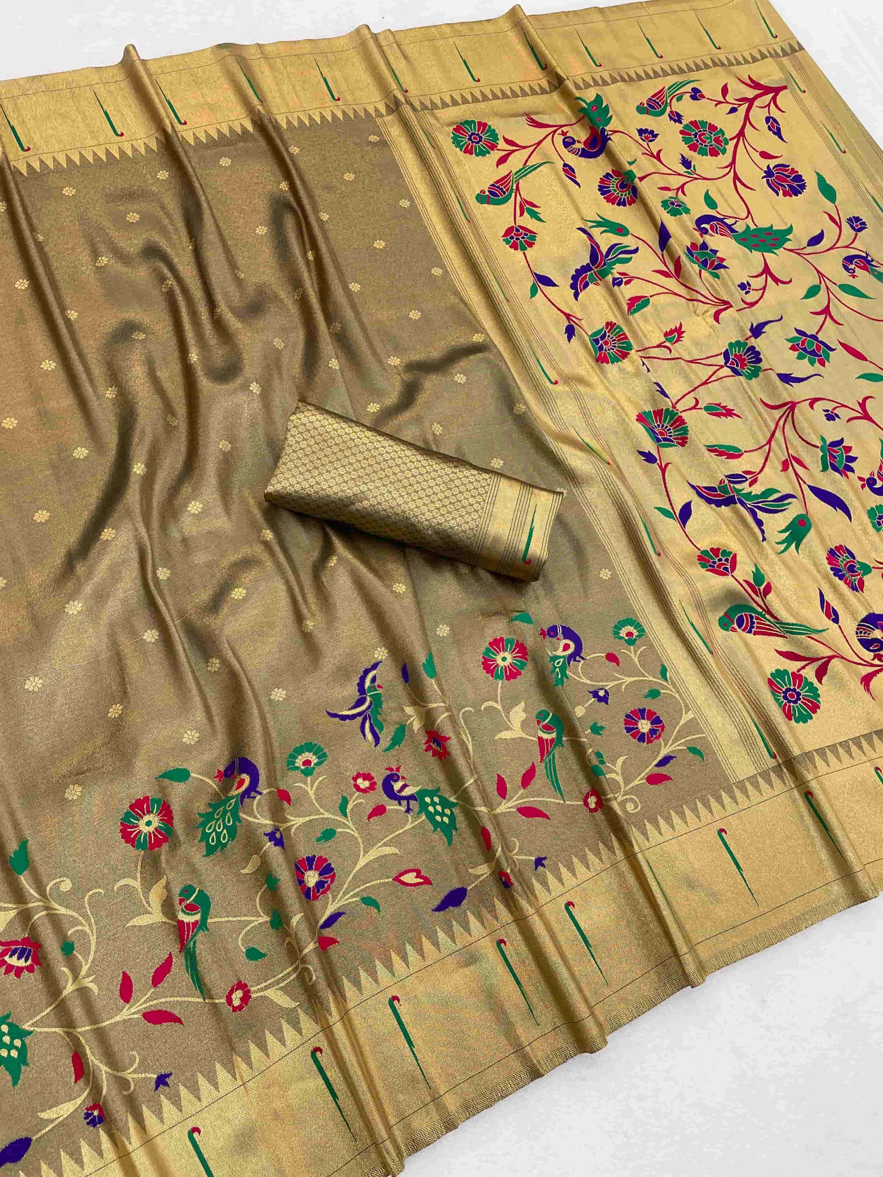 SF-1068 BY ASLIWHOLESALE TISSUE SILK PAITHANI SAREES-00314