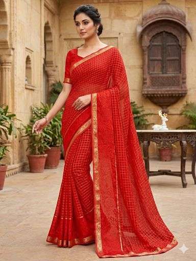 SF-1081 BY ASLIWHOLESALE VISCOSE GEORGETTE SAREES - 00314