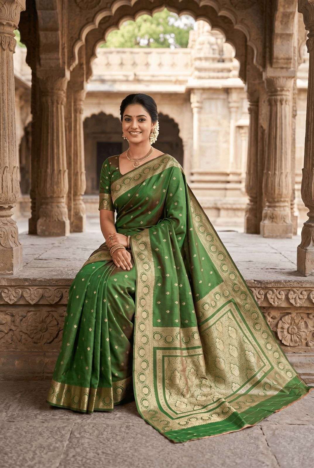 SF-1084 BY ASLIWHOLESALE BANARASI ZARI SILK SAREES-00314