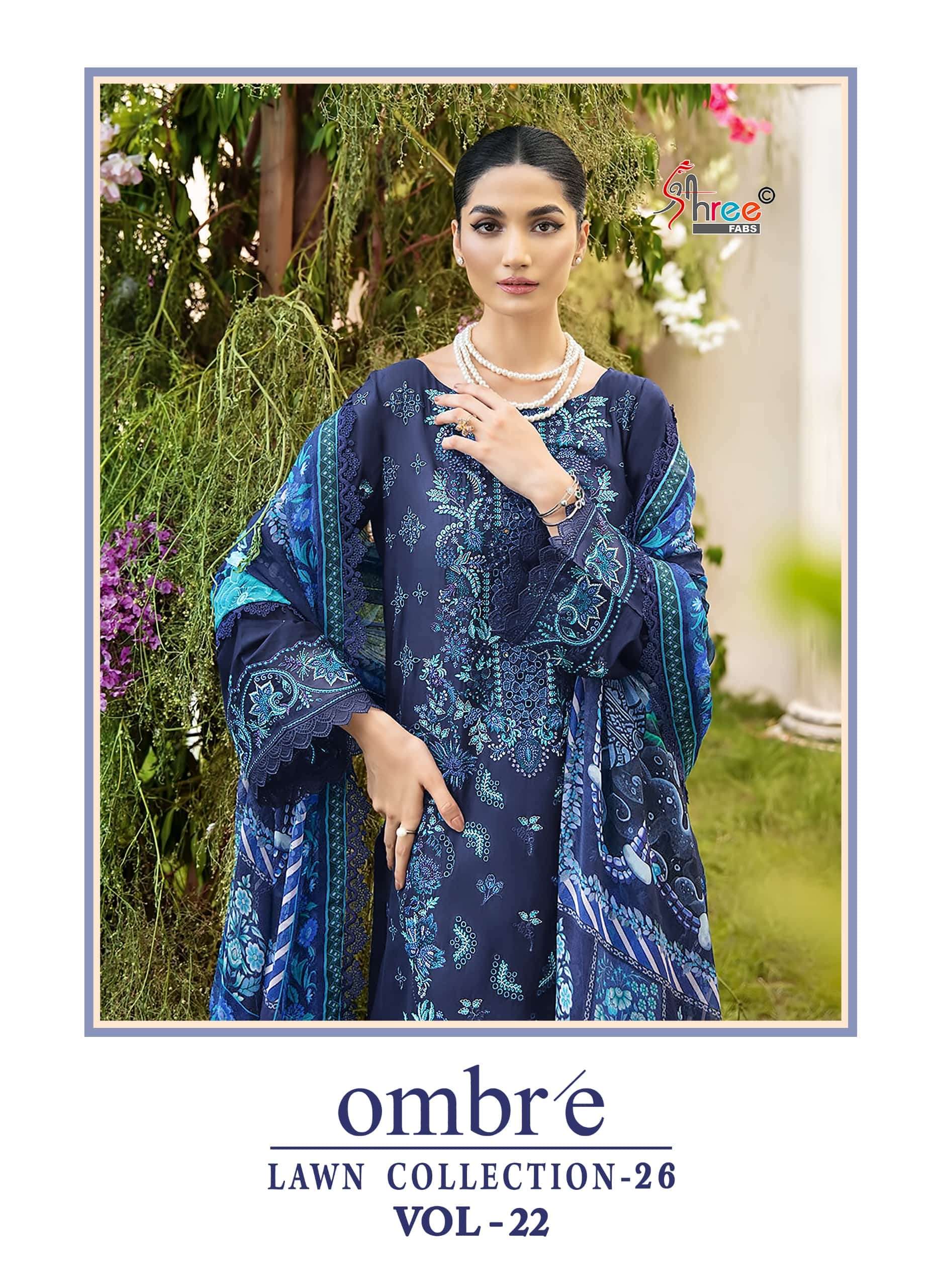 SHREE FAB OMBRE LAWN COLLECTION VOL-22 4281 TO 4283 SERIES COTTON PRINTED PAKISTANI SUIT-00011