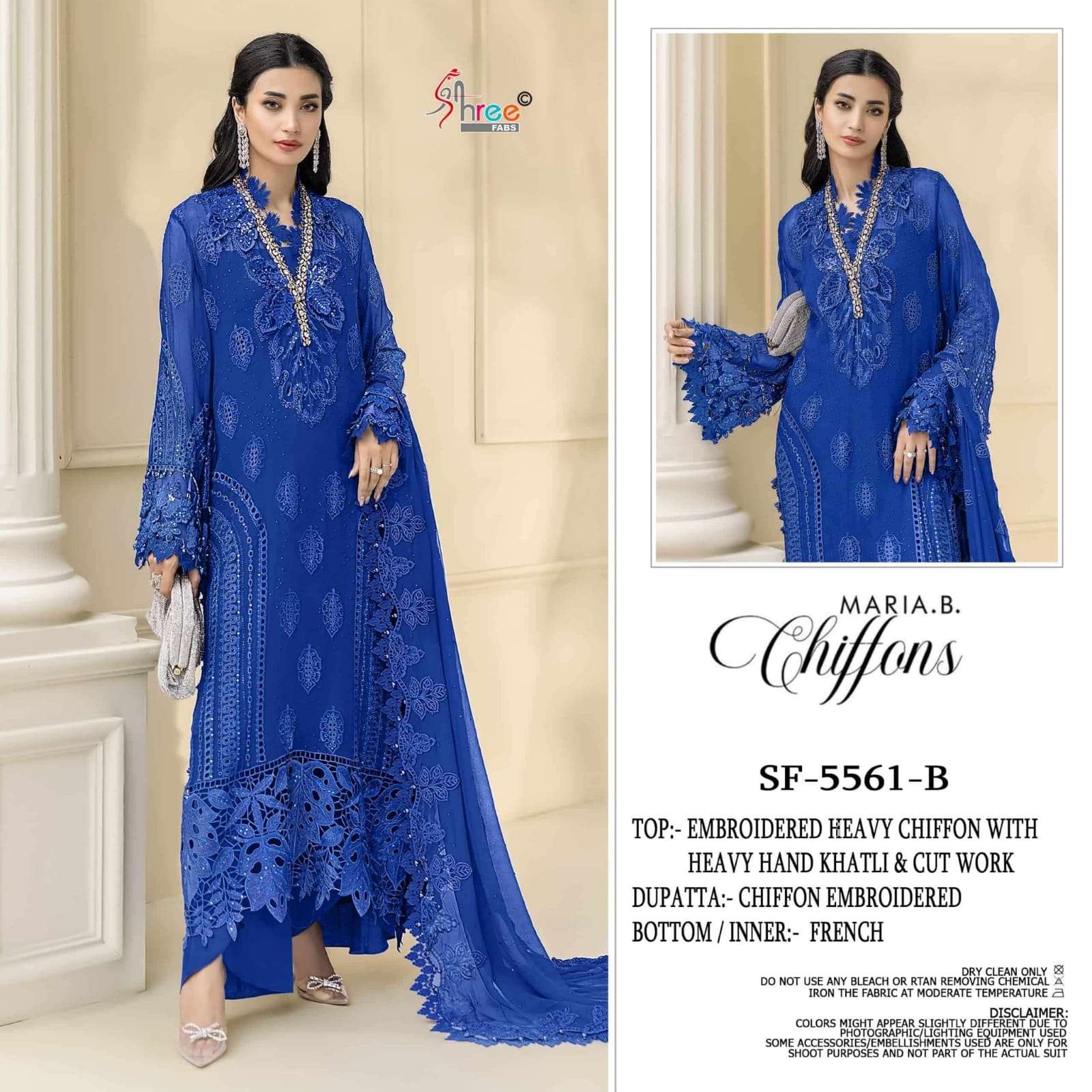 SHREE FAB SF-5561 B SERIES CHIFFON EMBROIDERY PAKISTANI DRESSES-00201