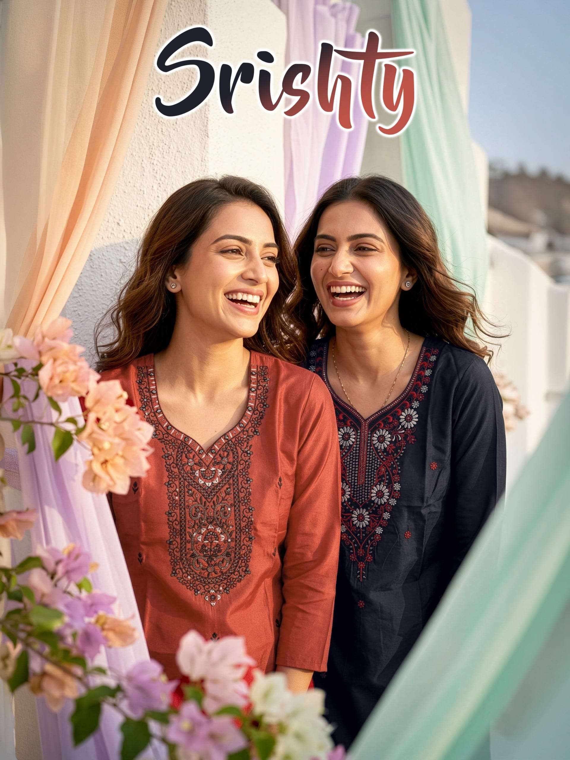 SRISHTY BY ASLIWHOLESALE ROMAN WITH EMBROIDERY STITCHED DRESSES - 00320