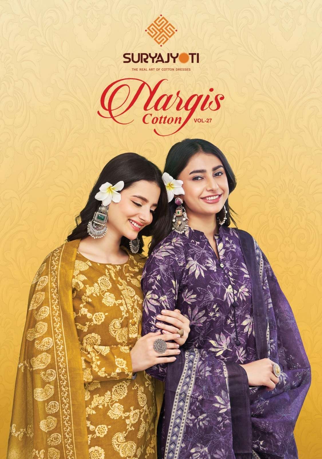 SURYAJYOTI NARGIS VOL-27 2701 TO 2710 SERIES COTTON PRINTED UNSTITCHED SUIT-00015