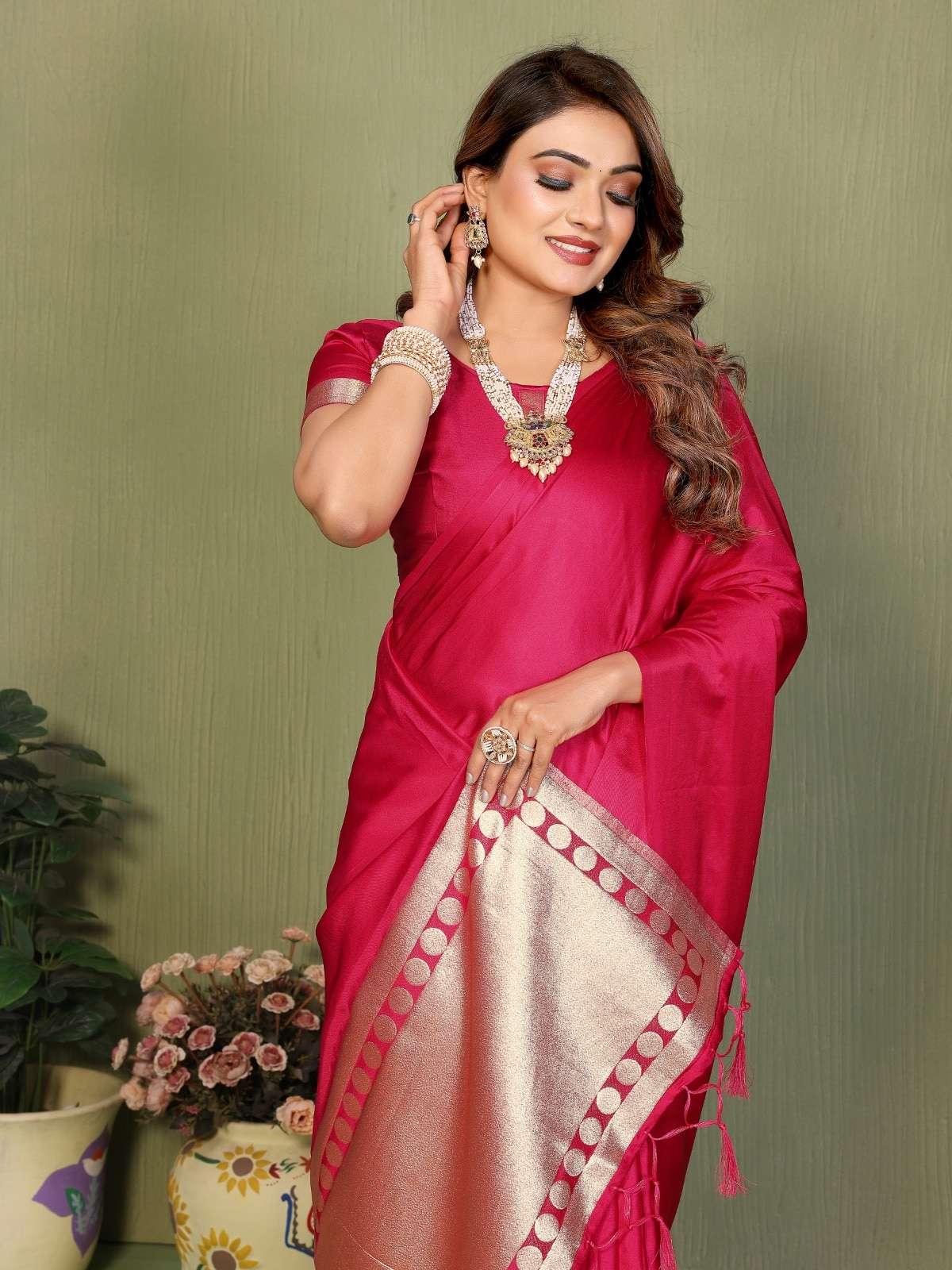 SWARGINI BY ASLIWHOLESALE SATIN SILK PREMIUM SAREES - 00125