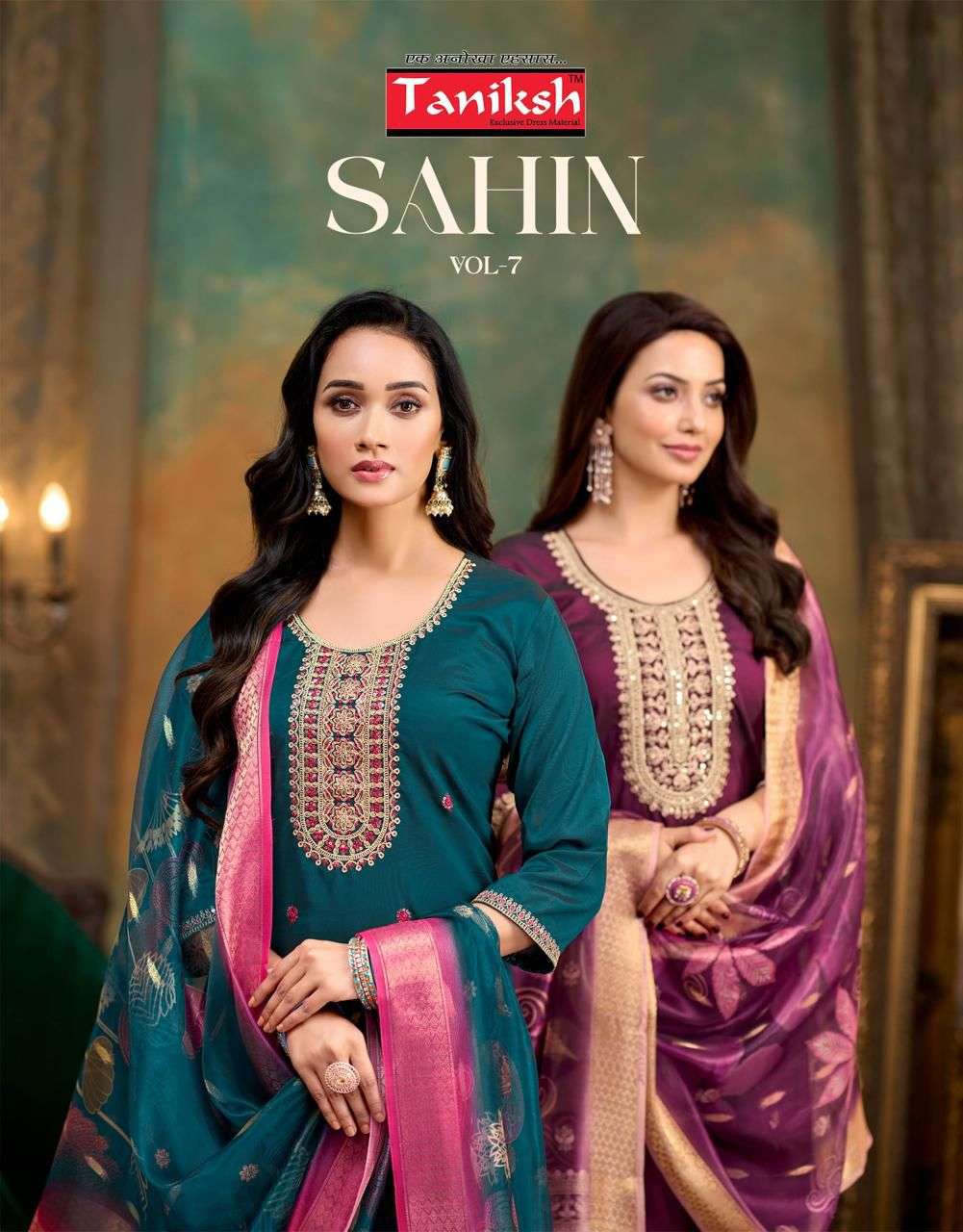 TANIKSH SAHIN VOL-7 7001 TO 7008 SERIES RANGEELA EMBROIDERY STITCHED SUIT-00140