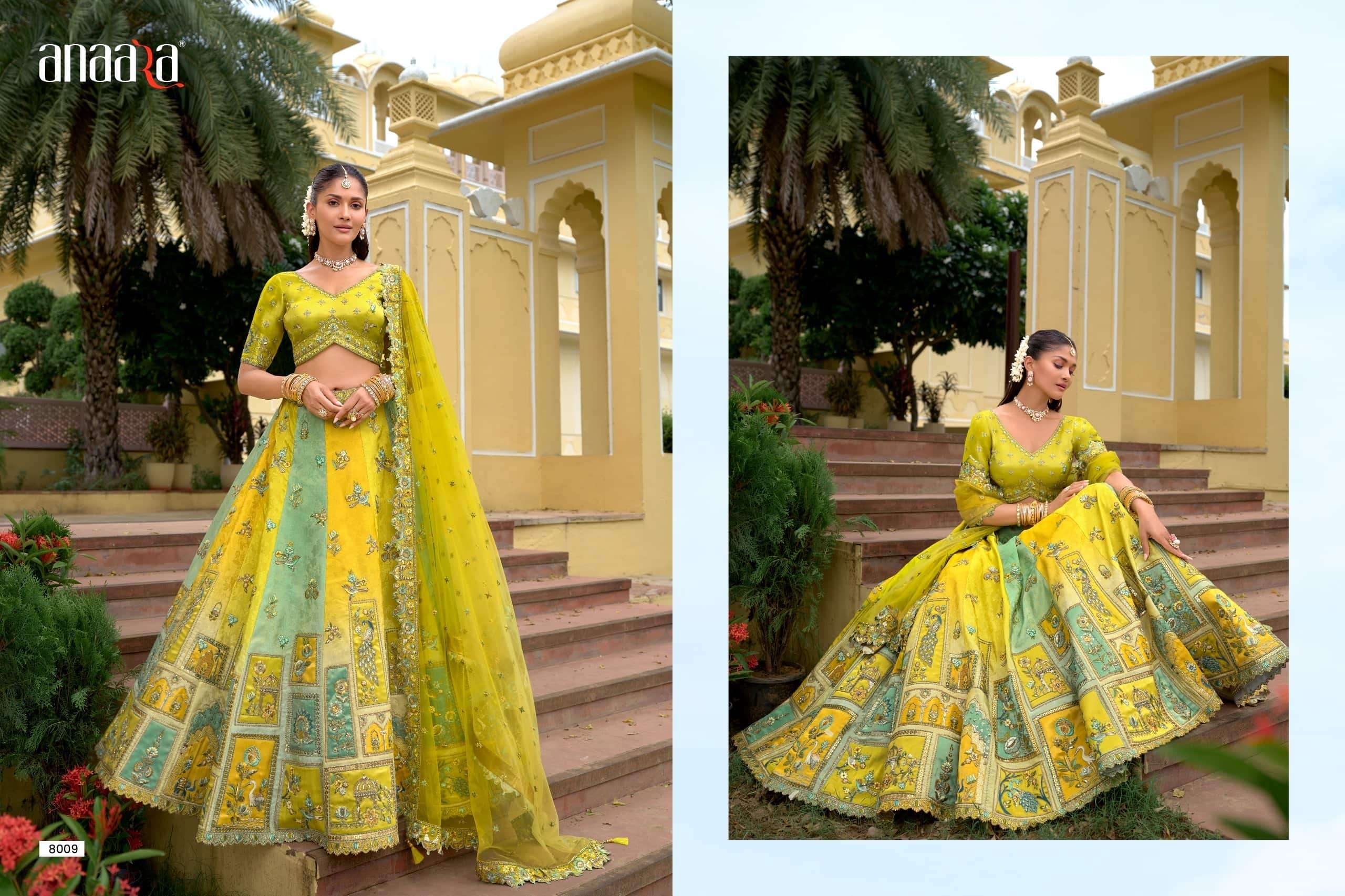 TATHASTU ANAARA 8000 SERIES 8001 TO 8010 SERIES FANCY SILK SEMI-STITCHED LEHENGAS-00137