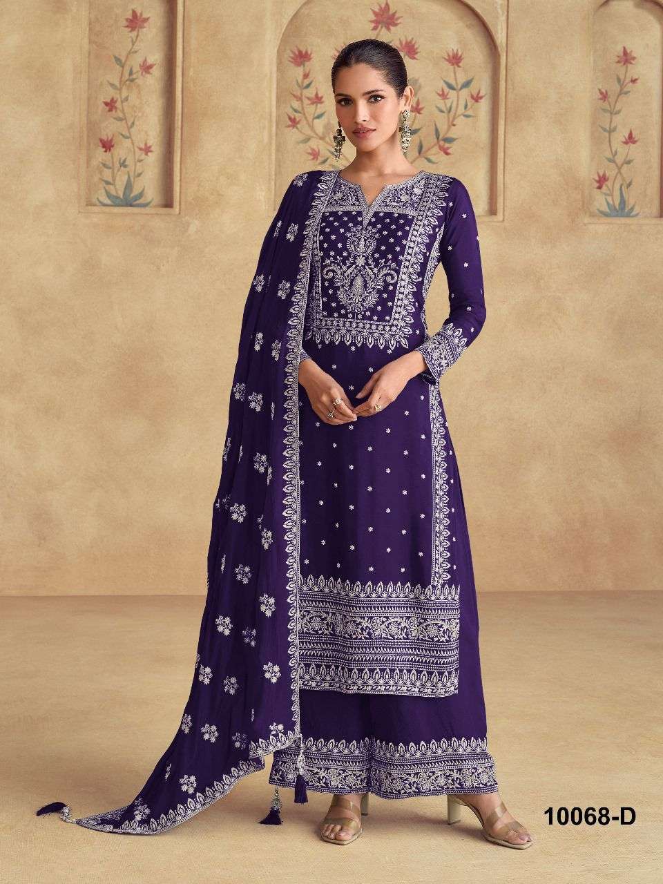 TAWAKKAL 10068 HEAVY EMBROIDERY FAUX GEORGETTE PAKISTANI DRESSES-00319