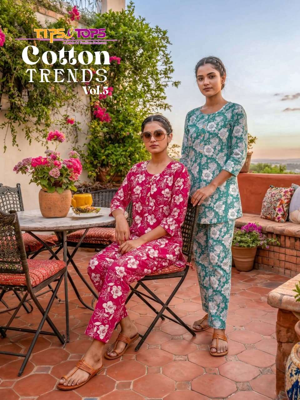 TIPS AND TOPS COTTON TREND VOL-05 101 TO 106 SERIES COTTON PRINTED CO-ORD SET-00014