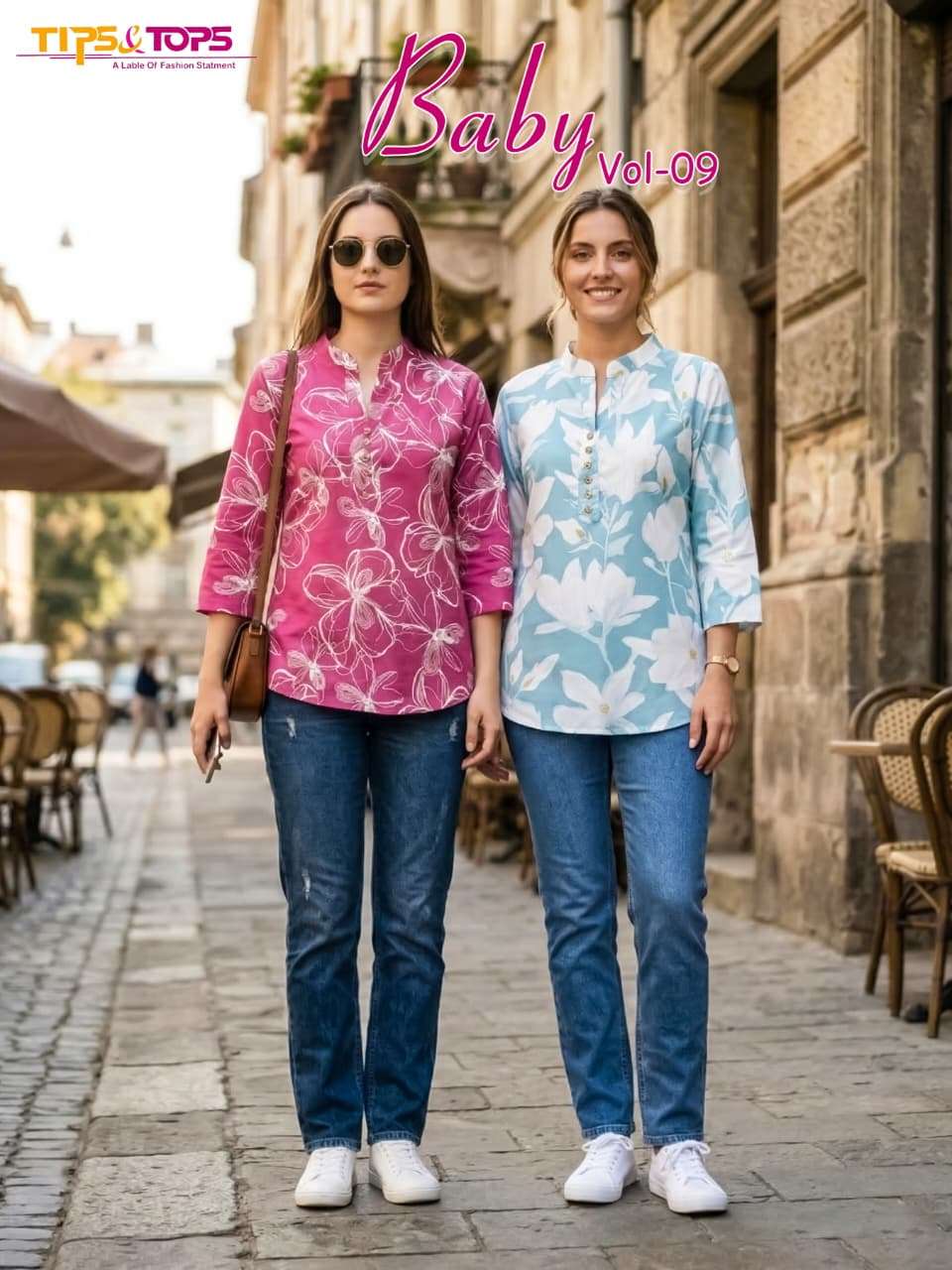 TIPS & TOPS BABY VOL - 09 RAYON PRINTED KURTI SET - 00140