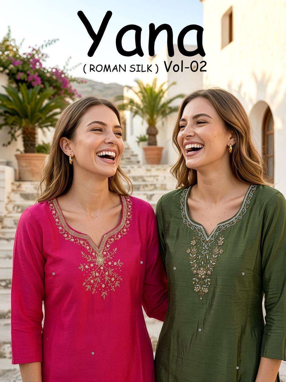  YANA VOL-2 BY ASLIWHOLESALE ROMAN SILK STITCHED DRESSES - 00320
