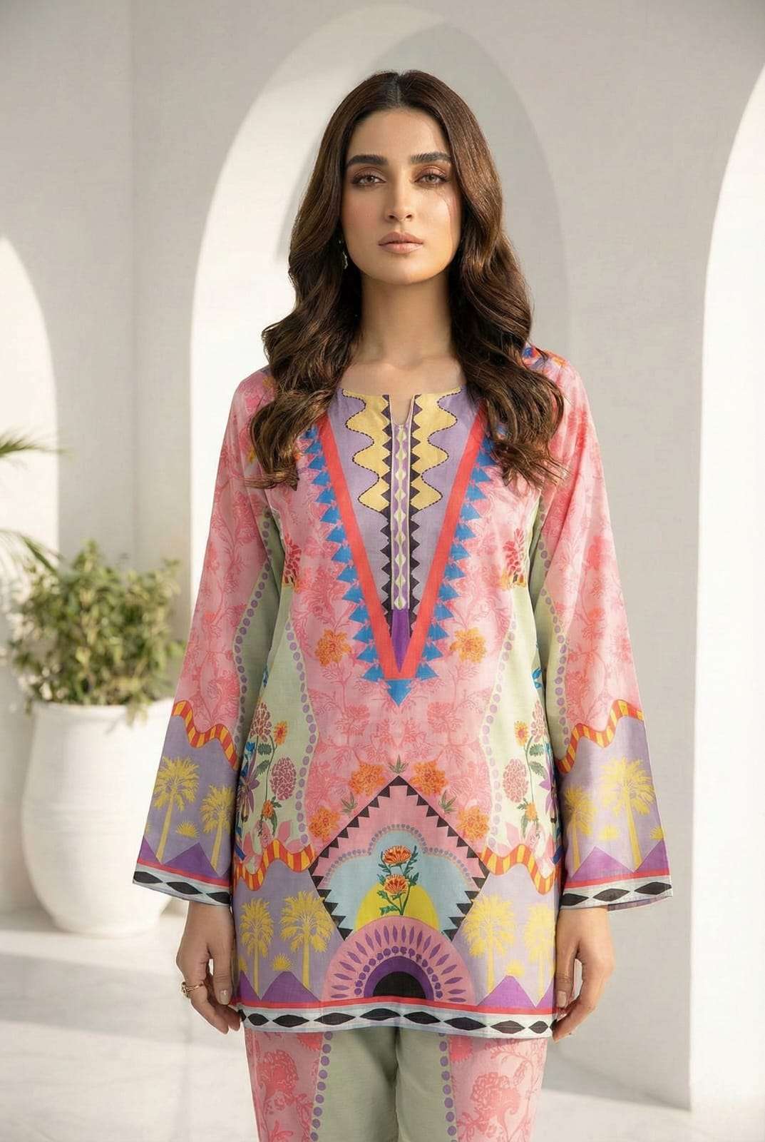 YD- 84 BY ASLIWHOLESALE HEAVY COTTON PRINTED CO-ORD SET - 00104
