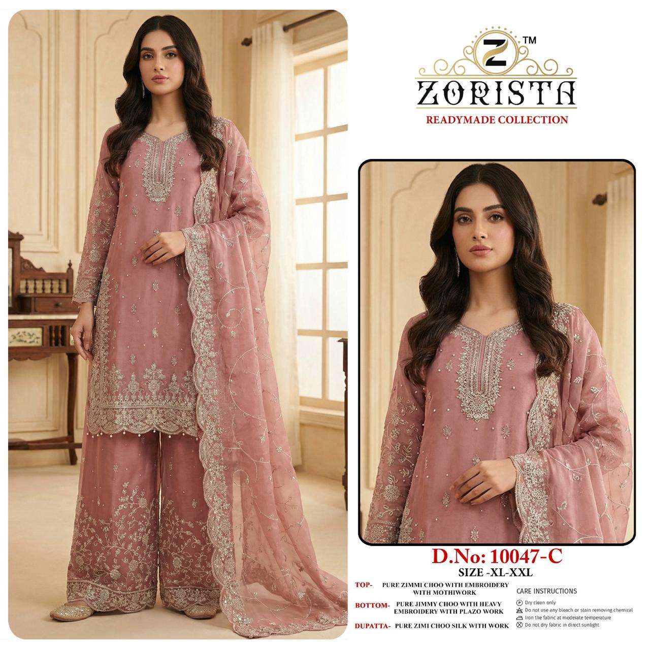 ZORISTA 10047 A TO C SERIES JIMMY CHOO WITH EMBROIDERY PAKISTANI SUITS SET-00201