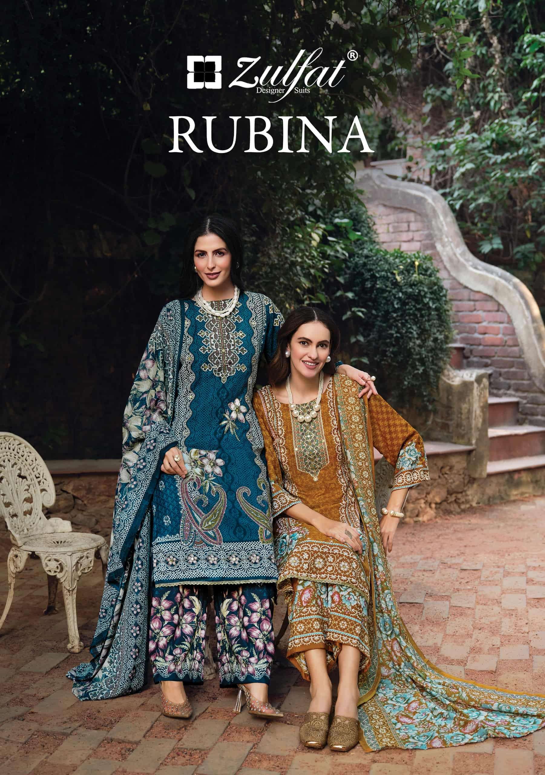 ZULFAT RUBINA 001 TO 008 SERIES PREMIUM RAYON PRINTED PAKISTANI DRESSES-00201