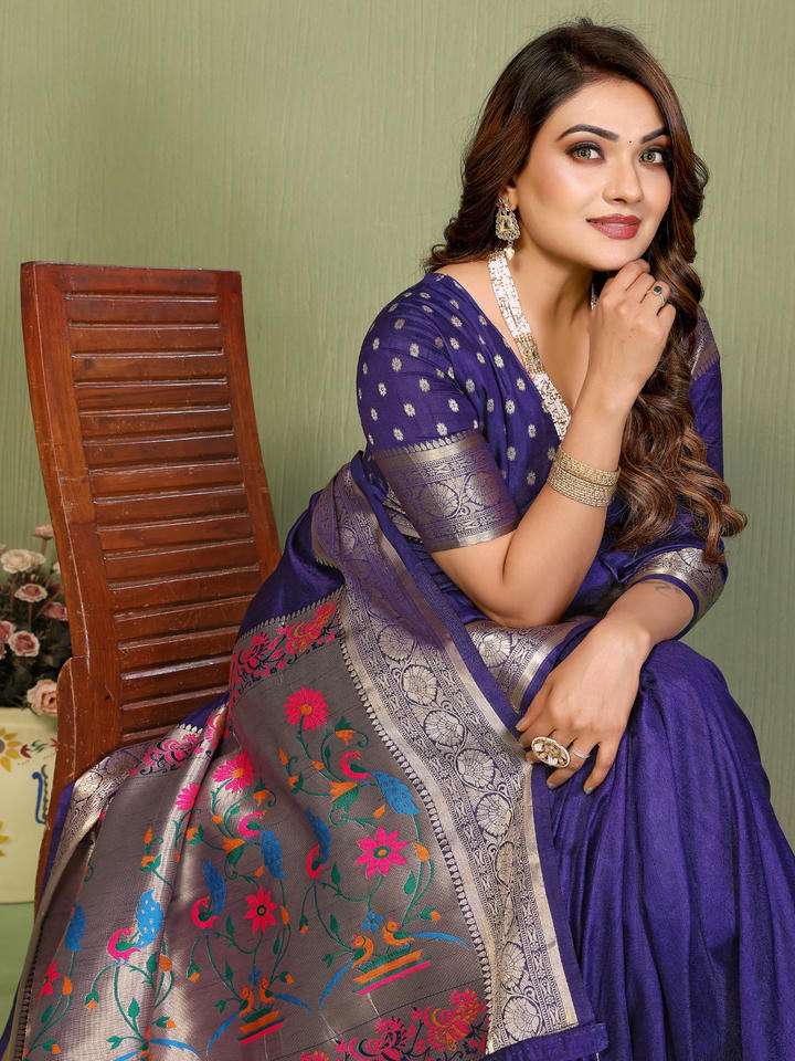 ZUMKHA-1 BY ASLIWHOLESALE PAITHANI SILK SAREES-00125