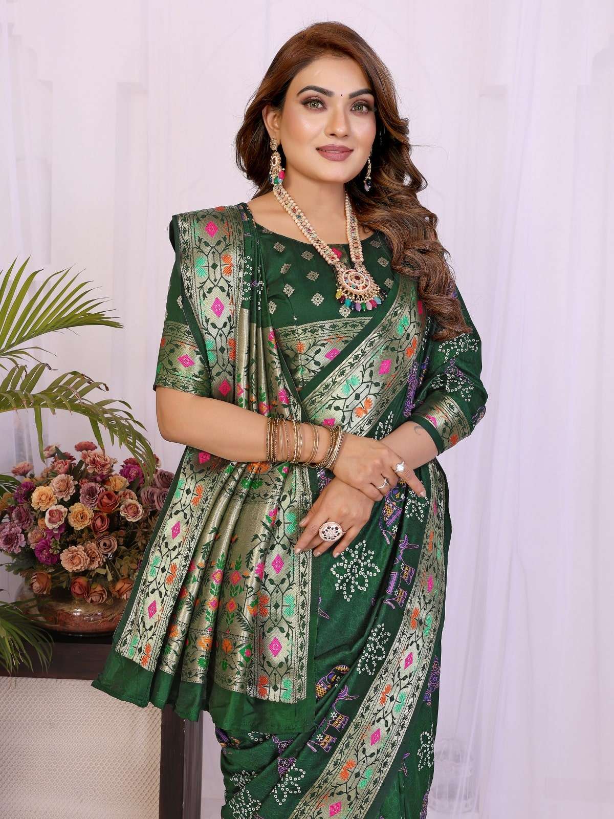 ZUMKHA-2 BY ASLIWHOLESALE DOLA SILK PRINTED SAREES - 00125