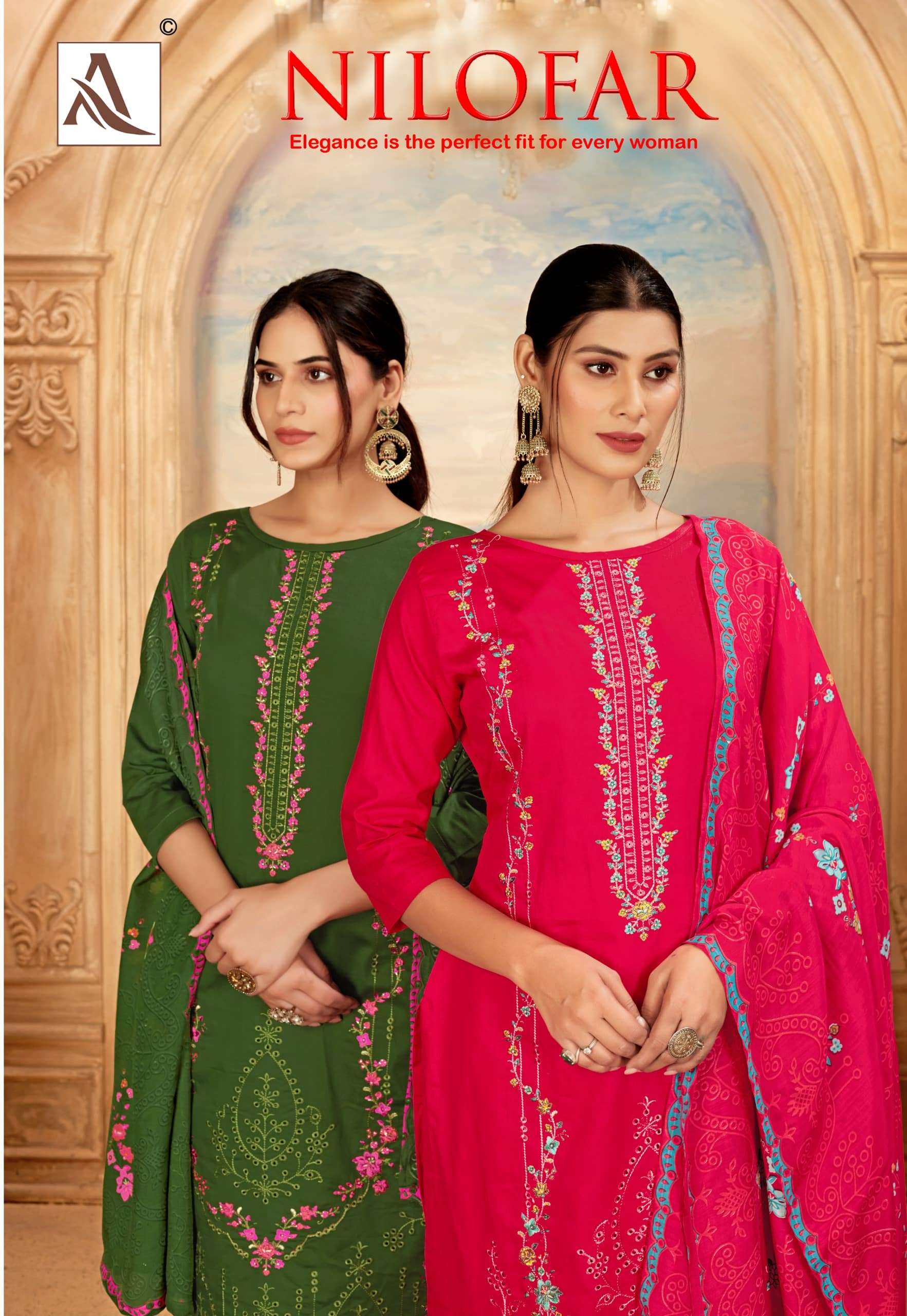 ALOK SUIT NILOFAR 001 TO 006 SERIES PREMIUM SWAROVSKI PRINTED DRESSES-00011