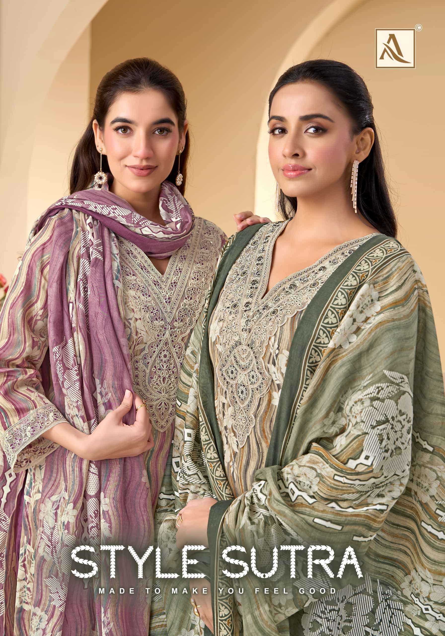 ALOK SUIT STYLE SUTRA 001 TO 006 SERIES JAAM COTTON PRINTED DRESSES-00201