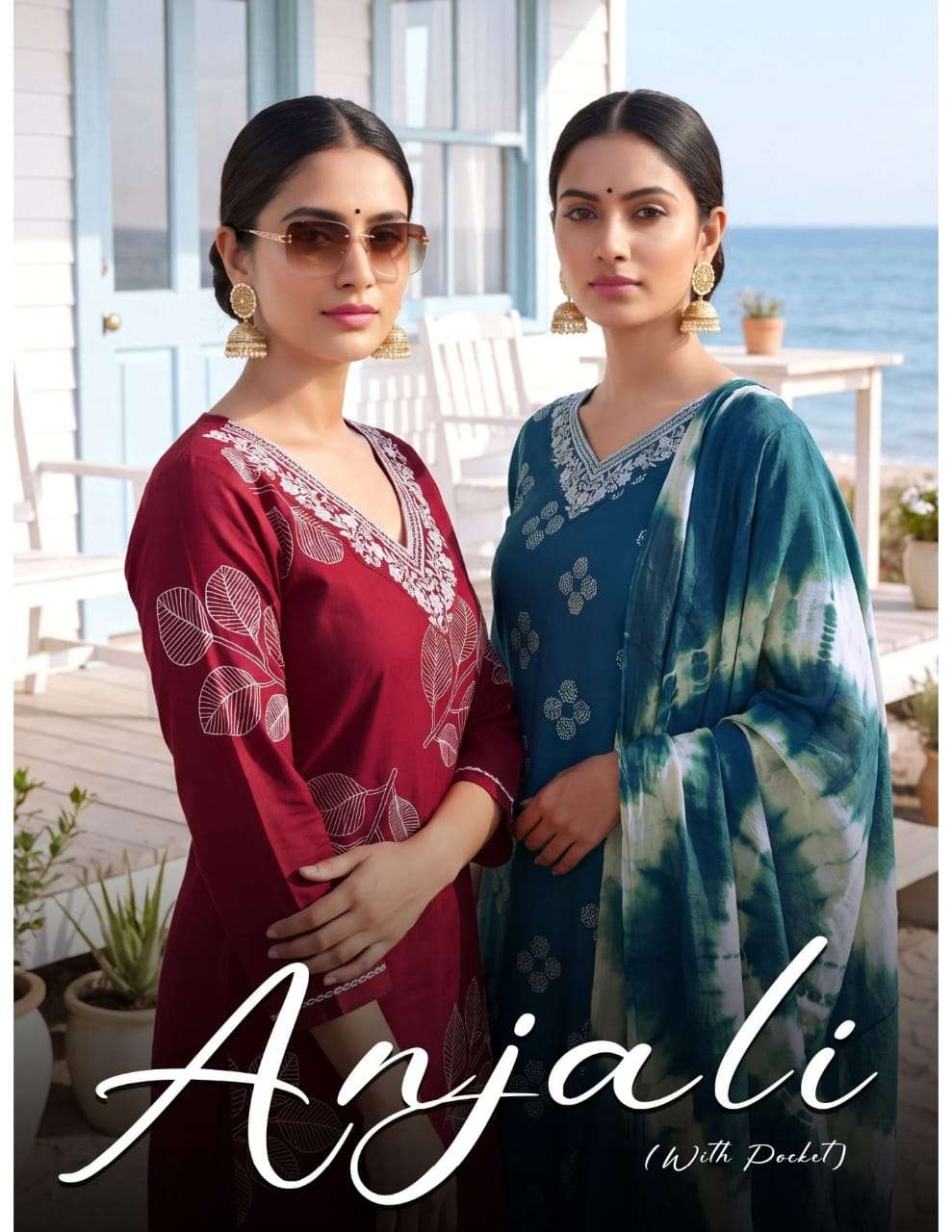 ANJALI BY ASLIWHOLESALE COTTON PRINTED STITCHED DRESSES - 00320