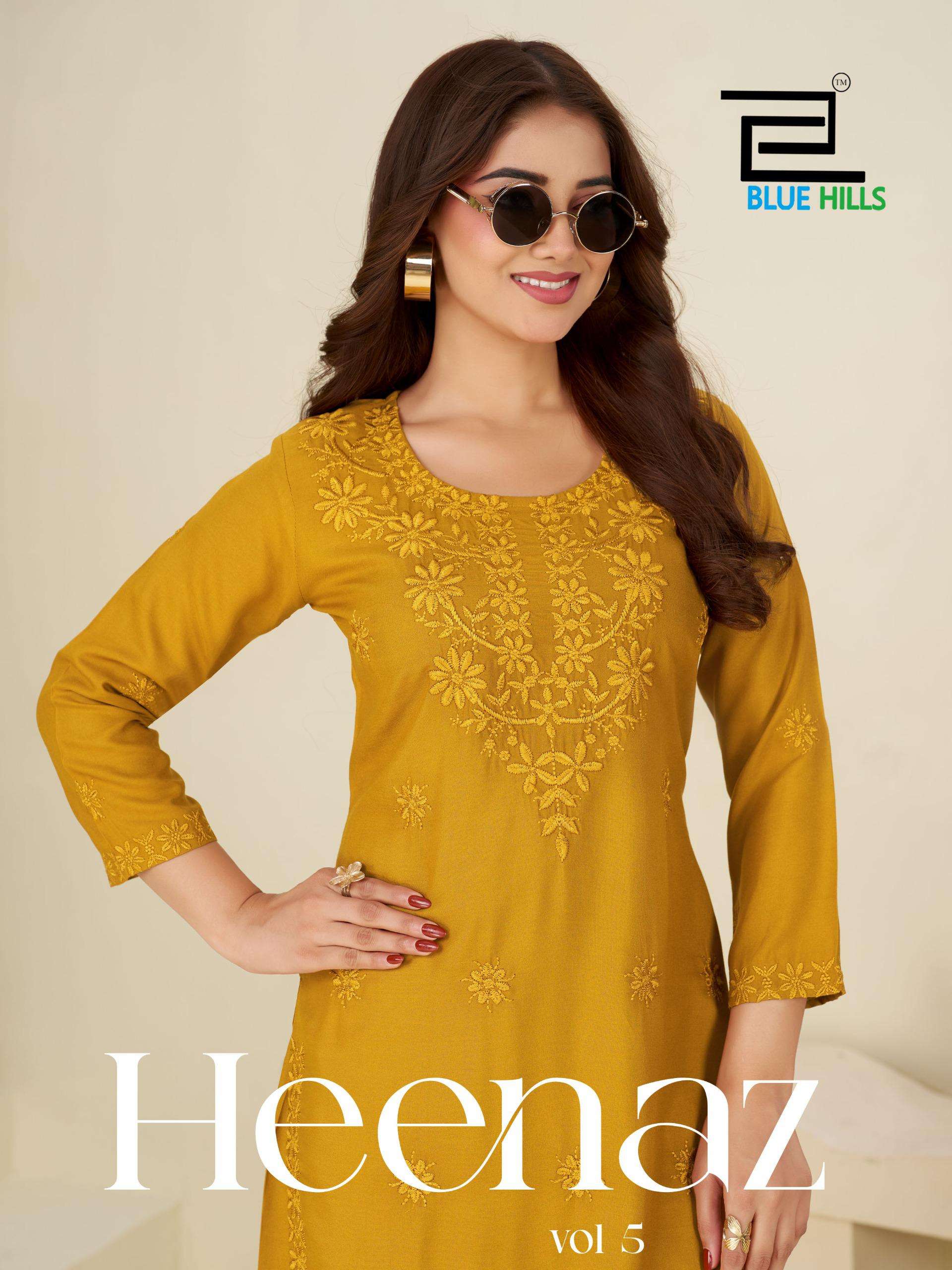 BLUE HILLS HEENAZ VOL-5 RAYON EMBROIDERY DRESSES-00099