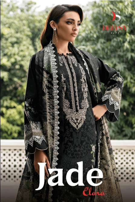 DEEPSY SUIT JADE ELARA 1891 TO 1896 SERIES COTTON PRINTED PAKISTANI SUIT SET-00011