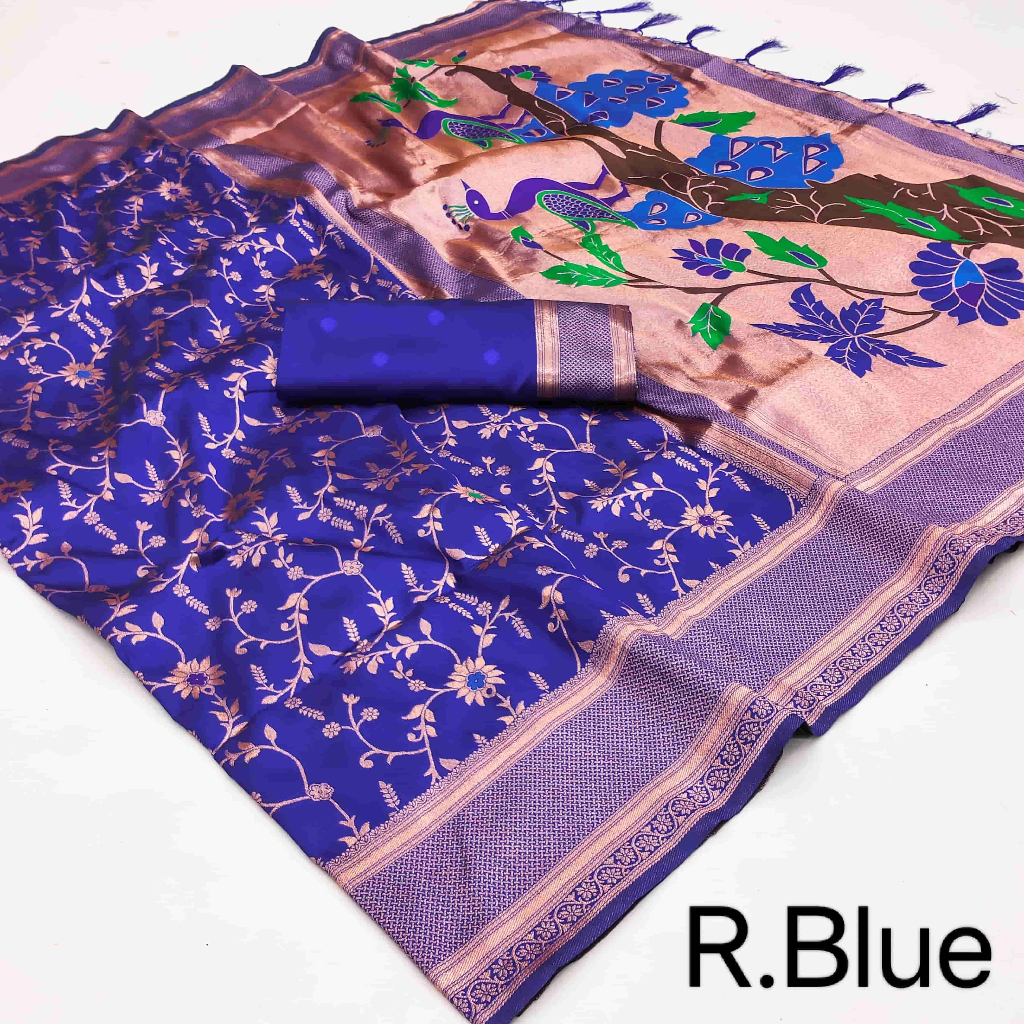 FIGHTER BY ASLIWHOLESALE KANCHIPURAM PAITHANI SILK  SAREES - 00230